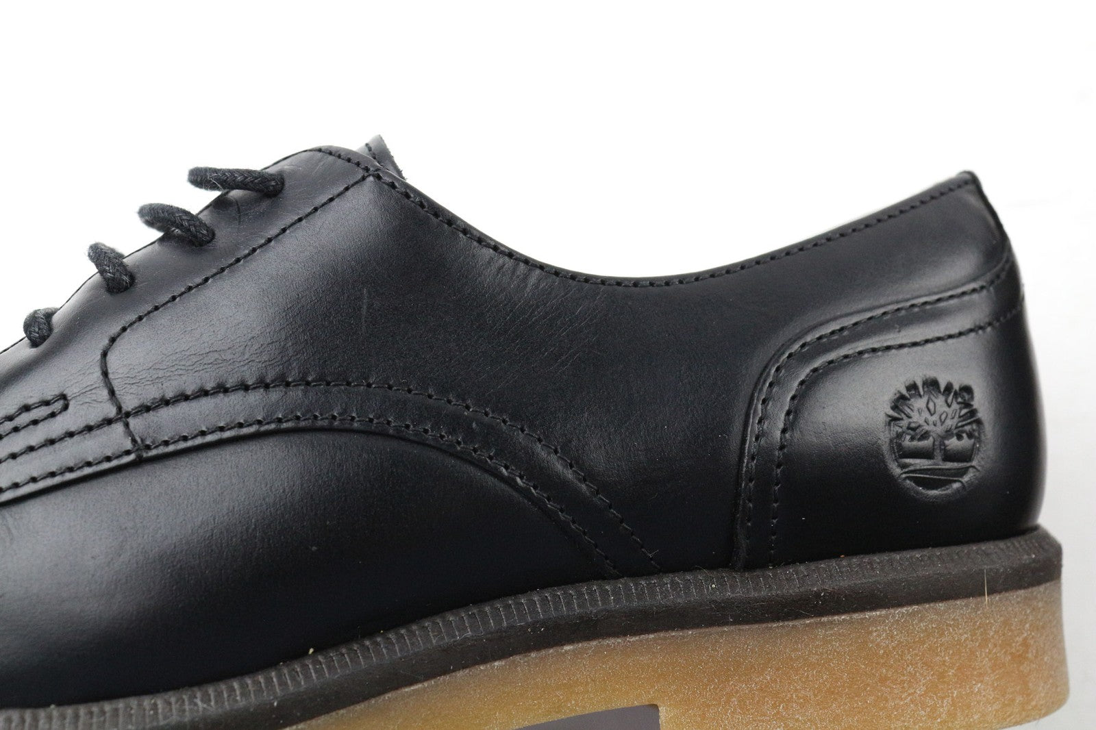 TIMBERLAND A2G1D moteriški batai UK4 juodi blizgantys odiniai su raišteliais apvaliu nosimi 