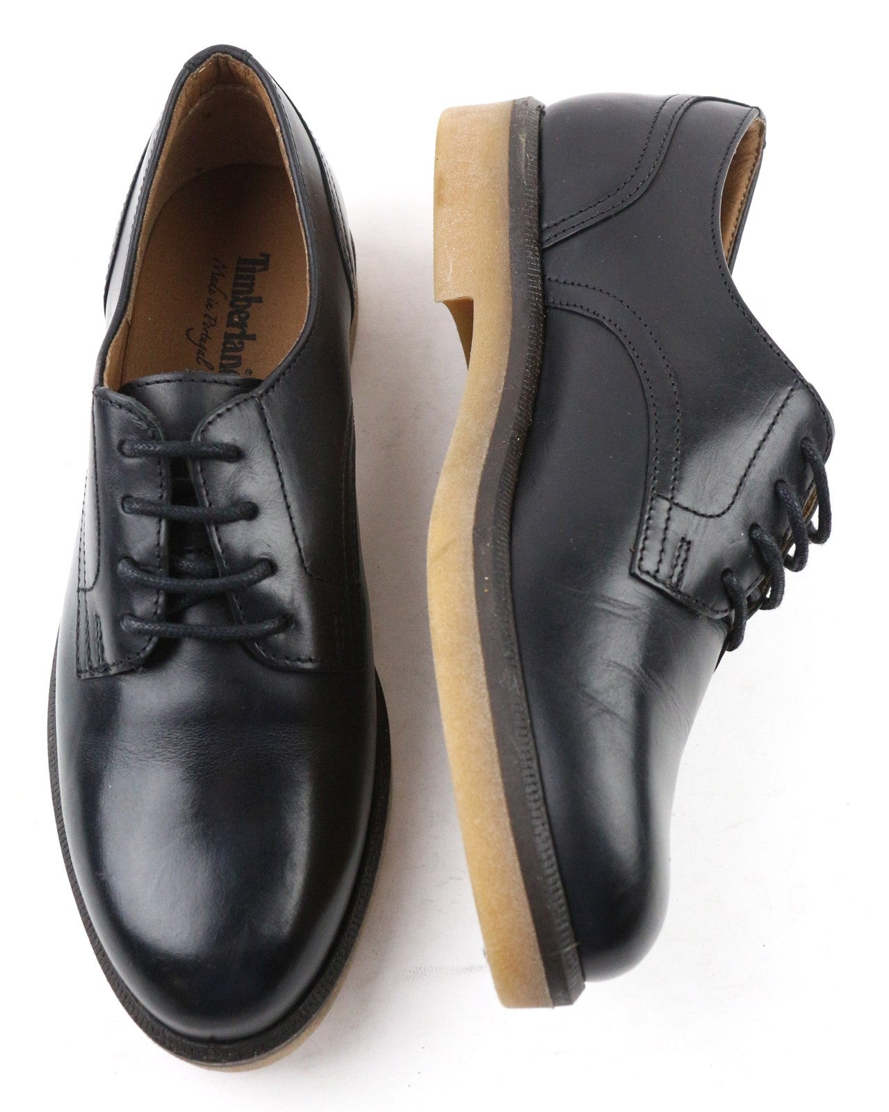 TIMBERLAND A2G1D moteriški batai UK4 juodi blizgantys odiniai su raišteliais apvaliu nosimi 