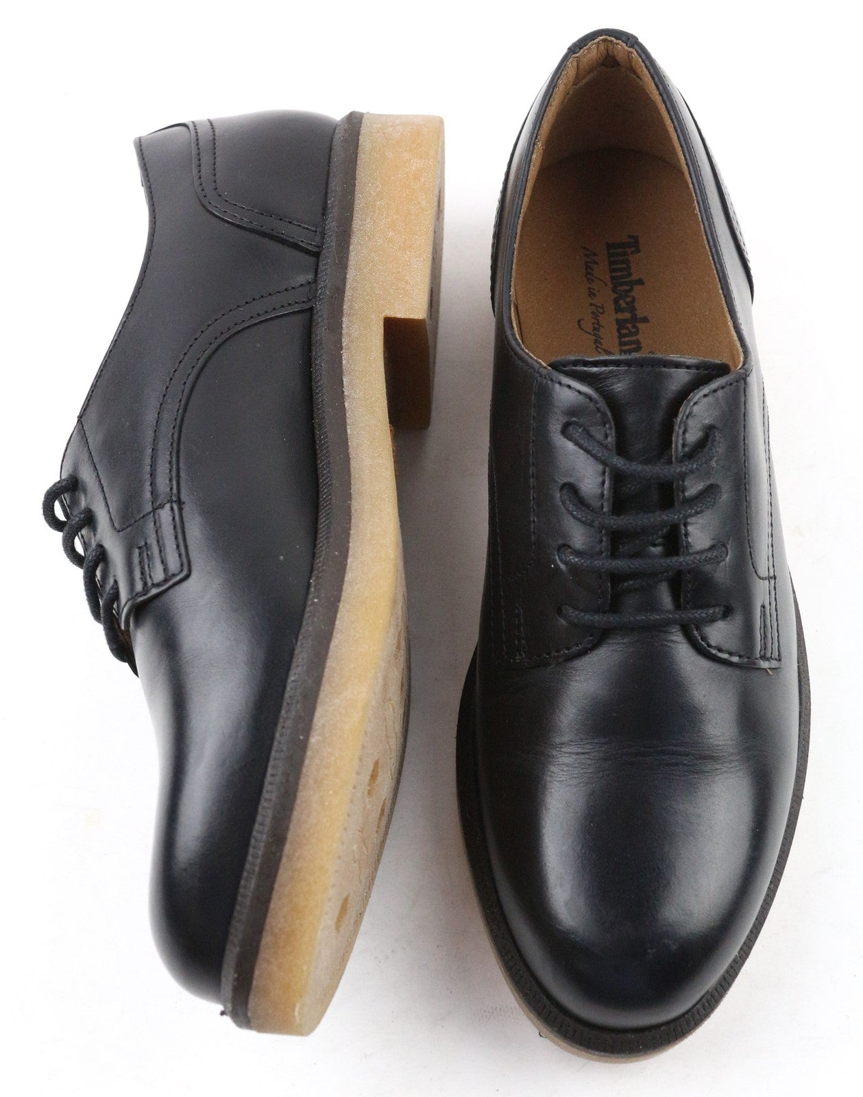 TIMBERLAND A2G1D moteriški batai UK4 juodi blizgantys odiniai su raišteliais apvaliu nosimi 