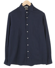 SUITSUPPLY Egipto medvilnės vyriški oficialūs marškinėliai 41/42 16/16 1/2 Dark Bue Slim Fit 