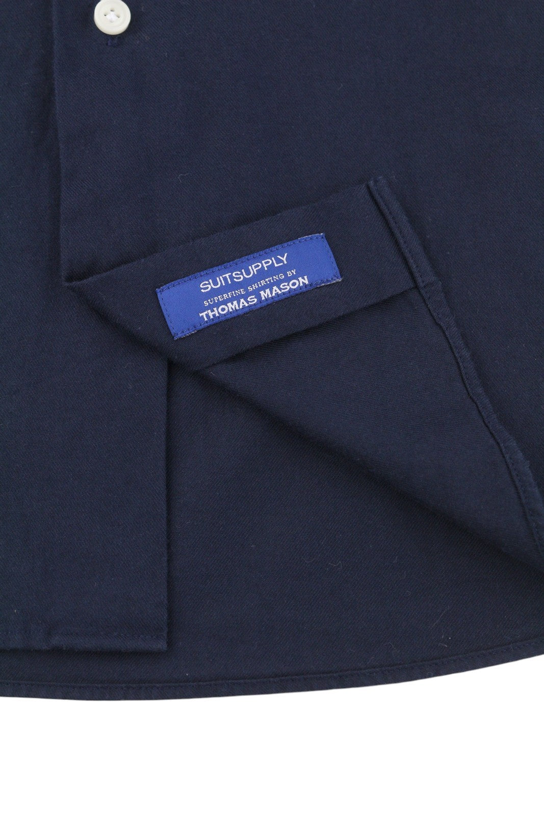 SUITSUPPLY Egipto medvilnės vyriški oficialūs marškinėliai 41/42 16/16 1/2 Dark Bue Slim Fit 