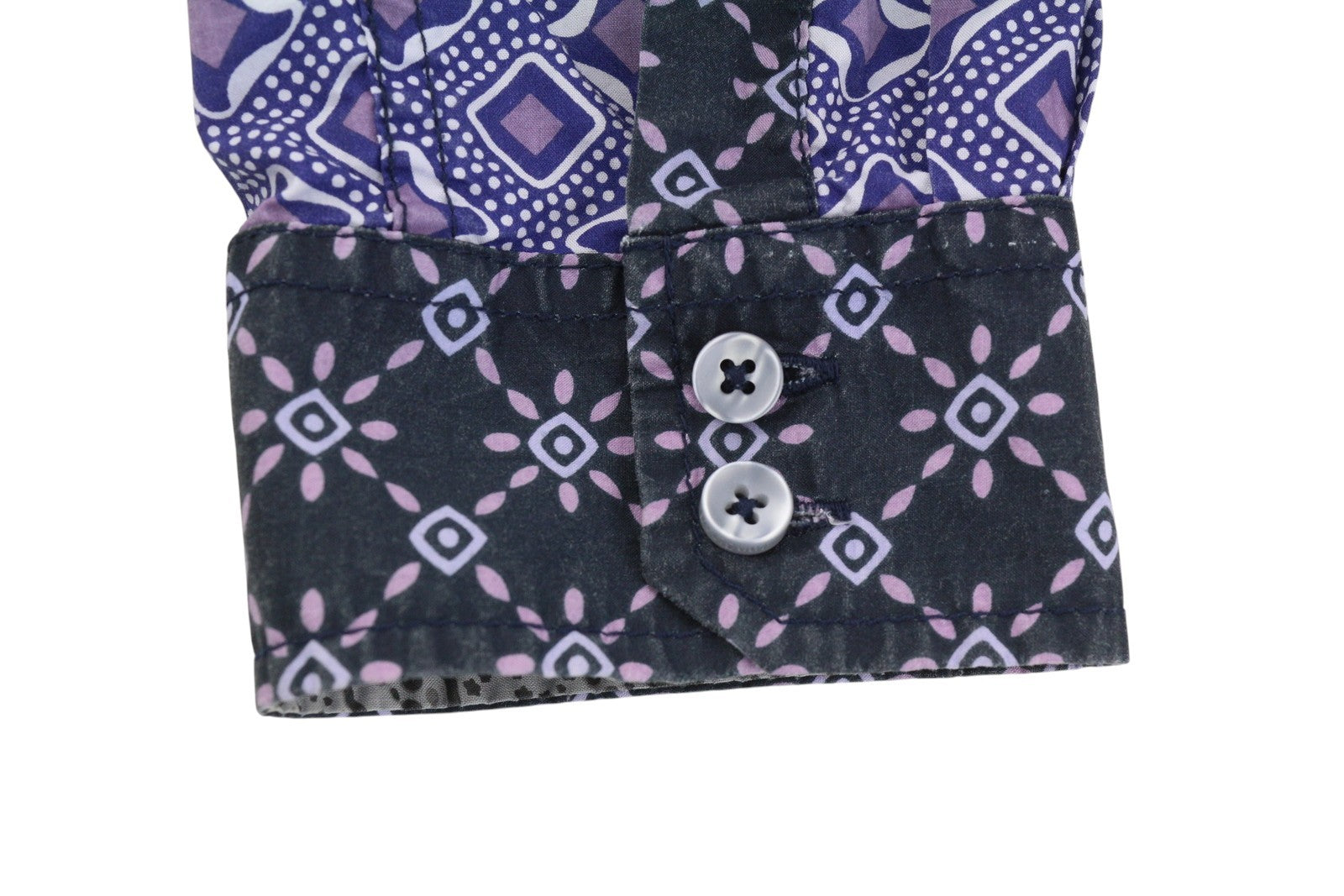 DESIGUAL vyriški marškiniai L, laisvalaikio, raštuoti, sagomis užsegami, platėjančios apykaklės kišenės, įprasto kirpimo 