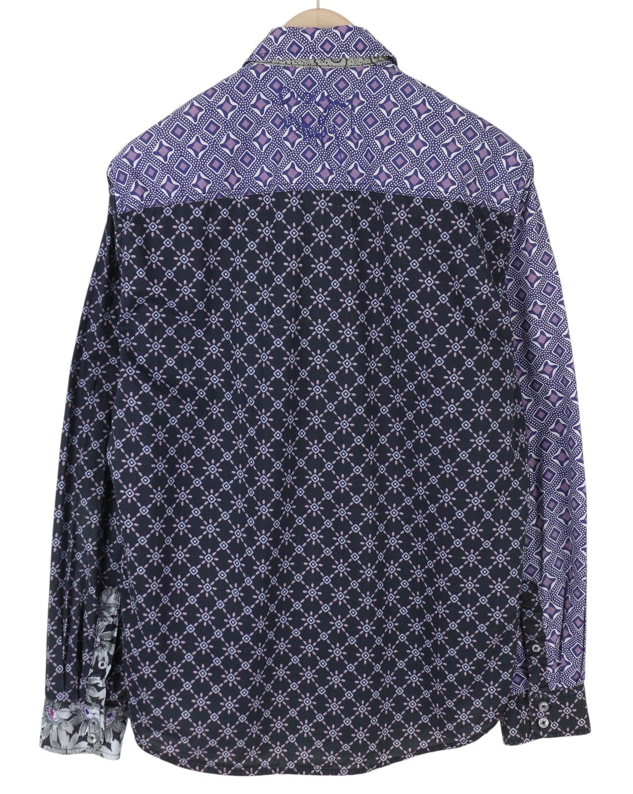 DESIGUAL vyriški marškiniai L, laisvalaikio, raštuoti, sagomis užsegami, platėjančios apykaklės kišenės, įprasto kirpimo 