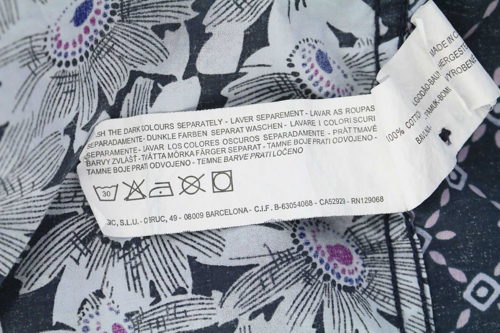 DESIGUAL vyriški marškiniai L, laisvalaikio, raštuoti, sagomis užsegami, platėjančios apykaklės kišenės, įprasto kirpimo 