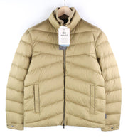 WOOLRICH Sundance pūkinė vyriška striukė L ruda, dygsniuota, paminkštinta, užtrauktuku, aukšta apykakle 