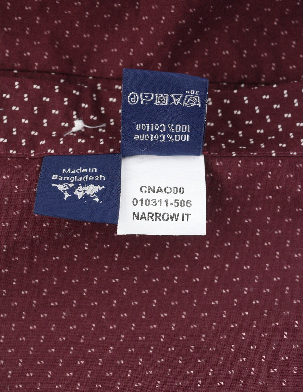 HARMONT &amp; BLAINE vyriški marškiniai, XL dydžio bordo spalvos, siauro kirpimo, iškirpte ir sagomis raštuoti 