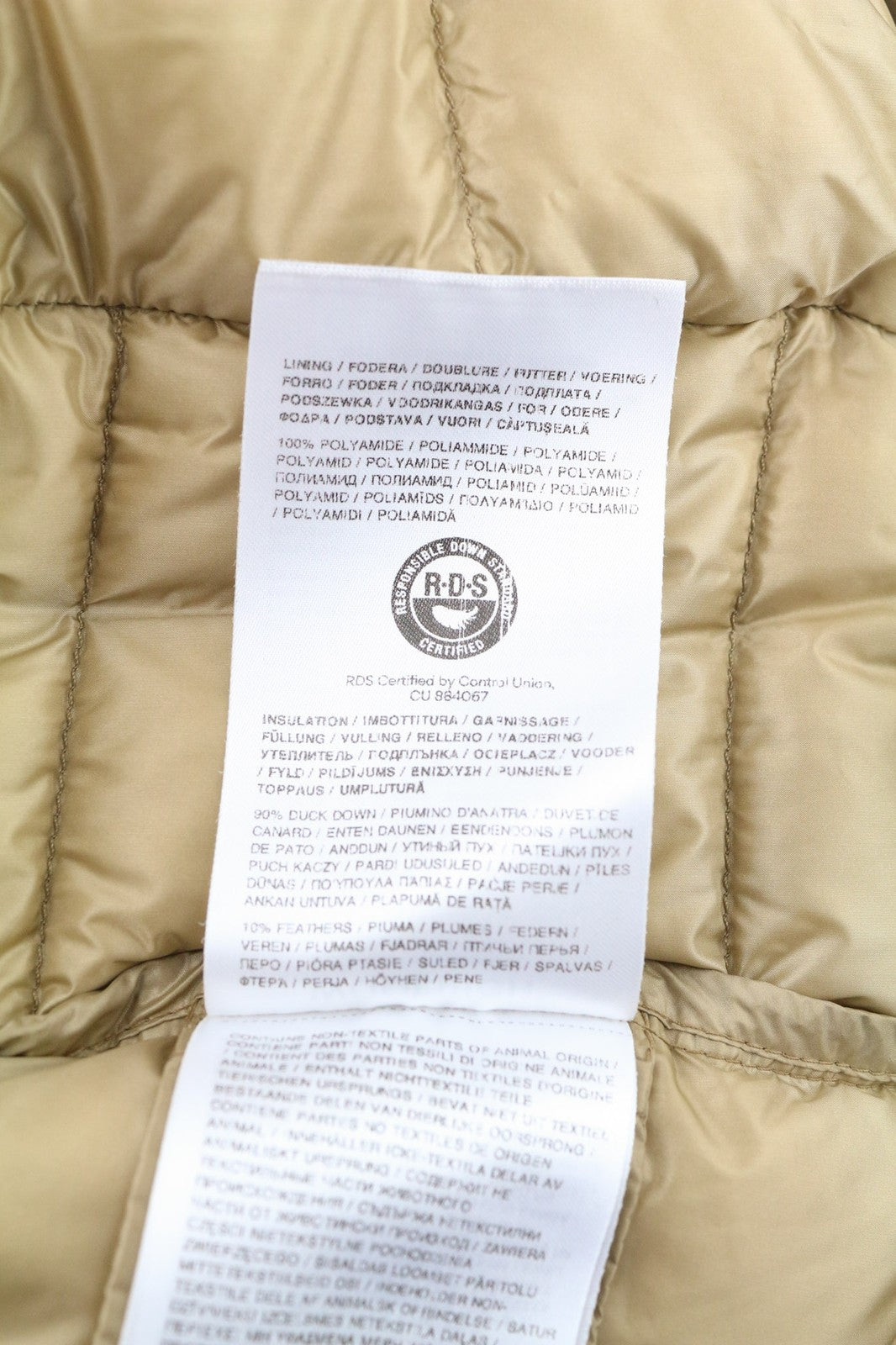 WOOLRICH Chevron Crinkle Down vyriška striukė su ilgomis užtrauktukais, pamušalu ir gobtuvu 