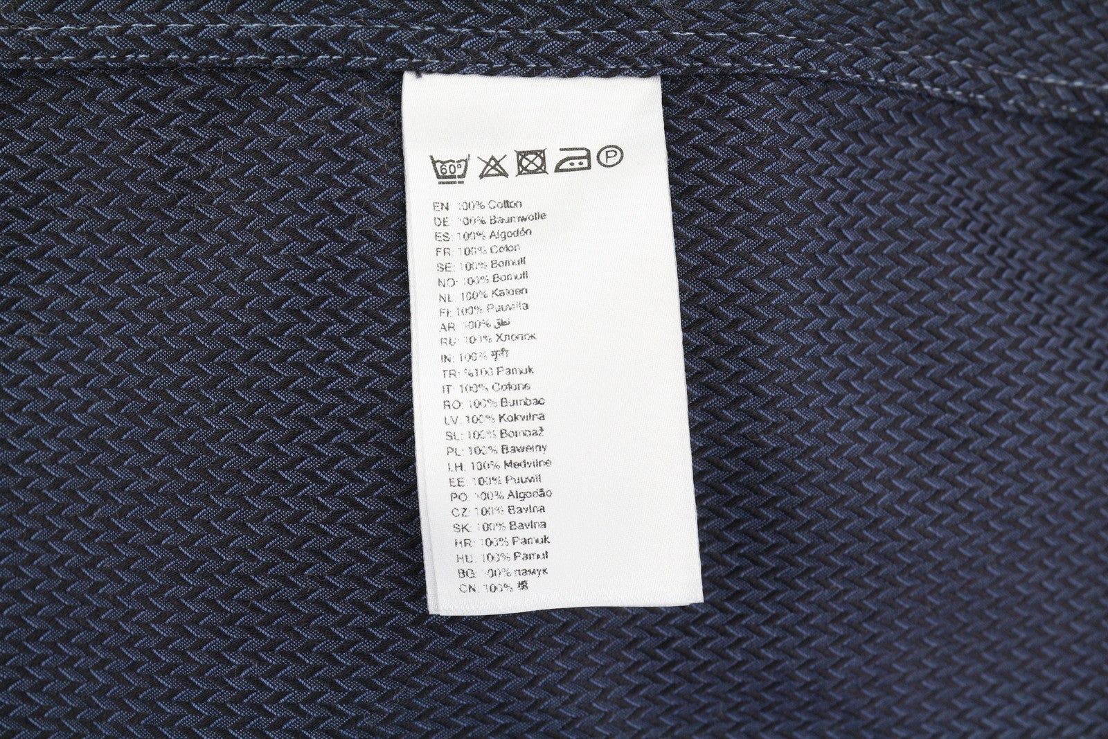 ETON Signature Twill vyriški formalūs marškinėliai XL dydžio mėlyni raštuoti ploni sagomis užsegami marškinėliai 