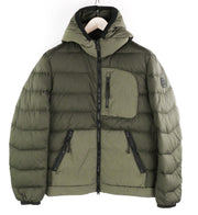 WOOLRICH omarų gobtuvo hibridinė vyriška striukė su pamušalu ir gobtuvu, L dydžio 