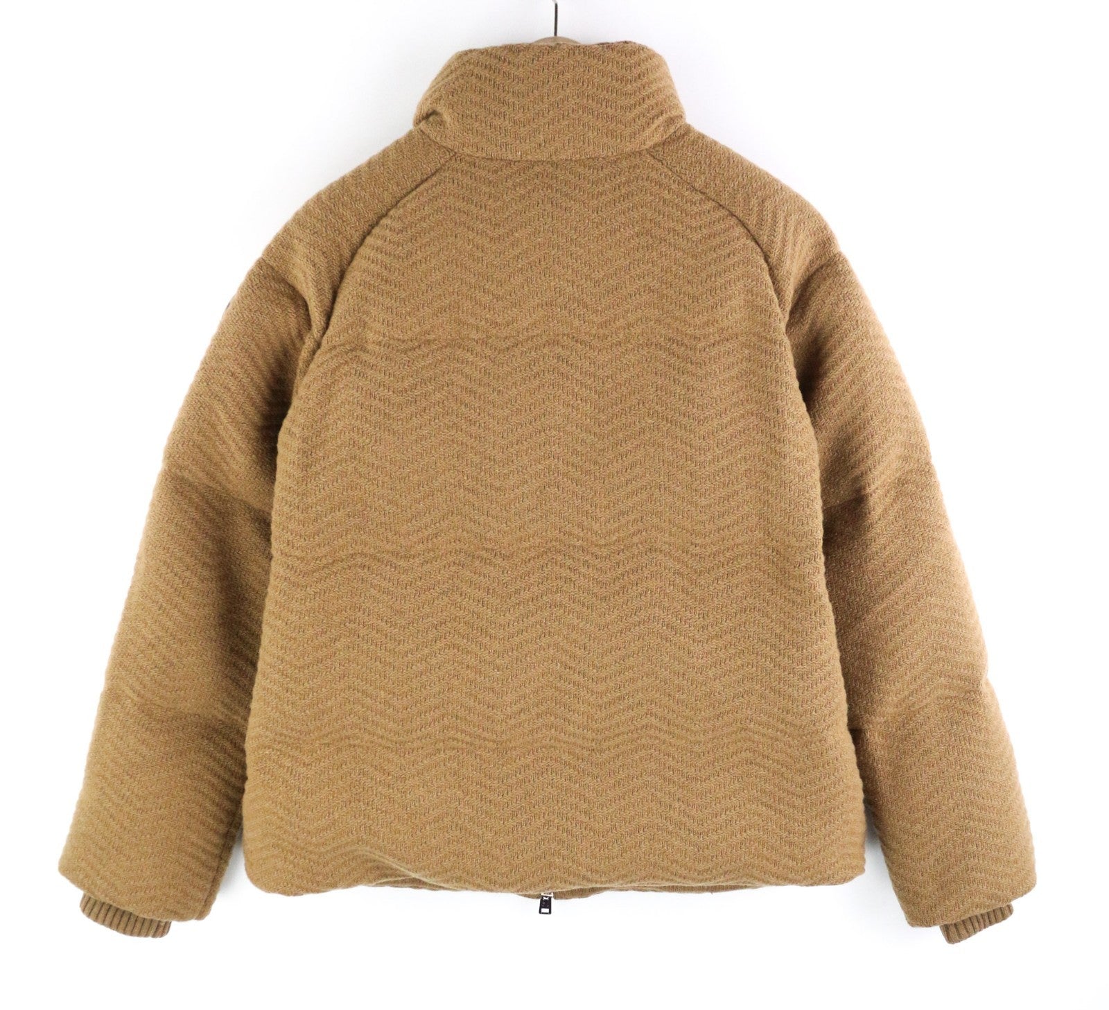 WOOLRICH megzta moteriška pūsta striukė S dydžio, vilnos mišinio, kupranugario spalvos, su pamušalu 