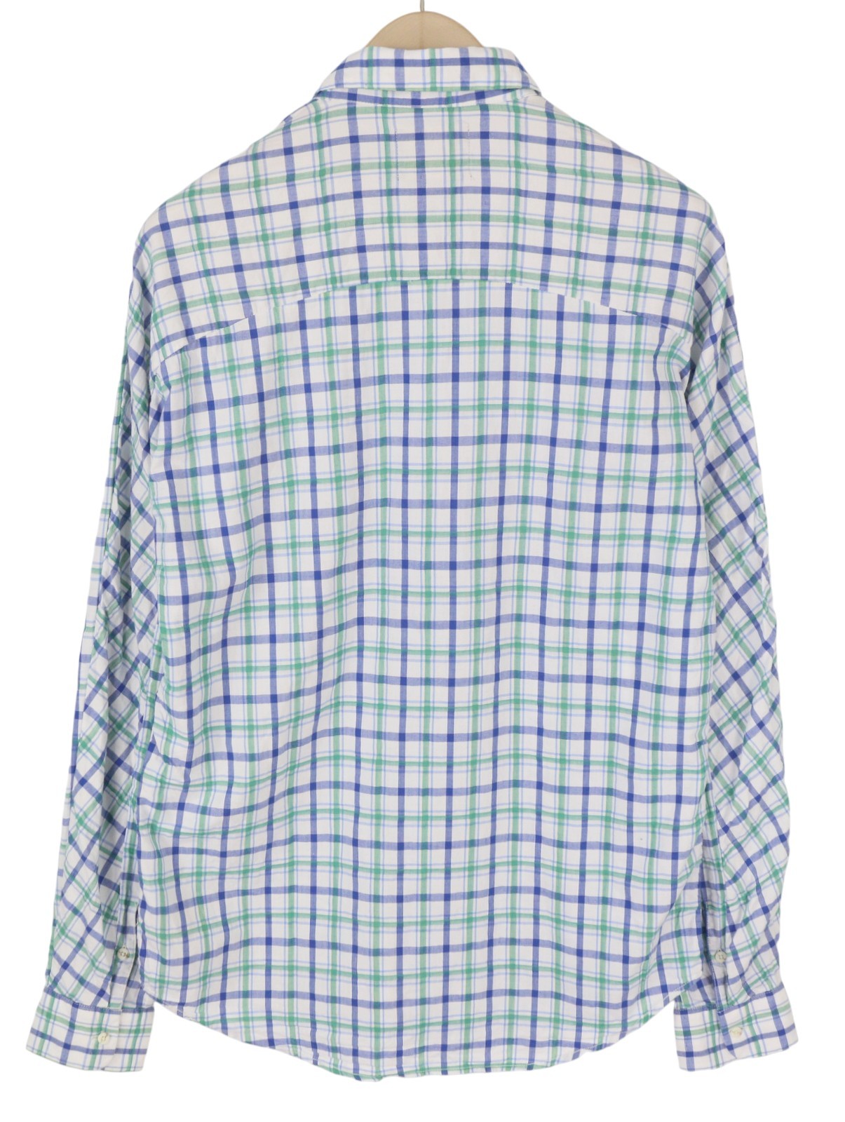 SCOTCH &amp; SODA vyriški marškinėliai ~M laisvalaikio languoti raštai su sagomis užsegama platėjančia apykakle 