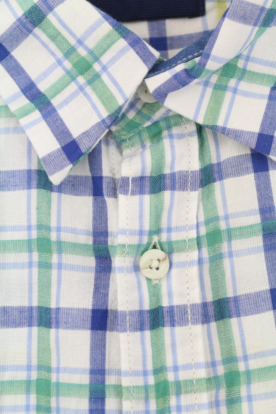 SCOTCH &amp; SODA vyriški marškinėliai ~M laisvalaikio languoti raštai su sagomis užsegama platėjančia apykakle 