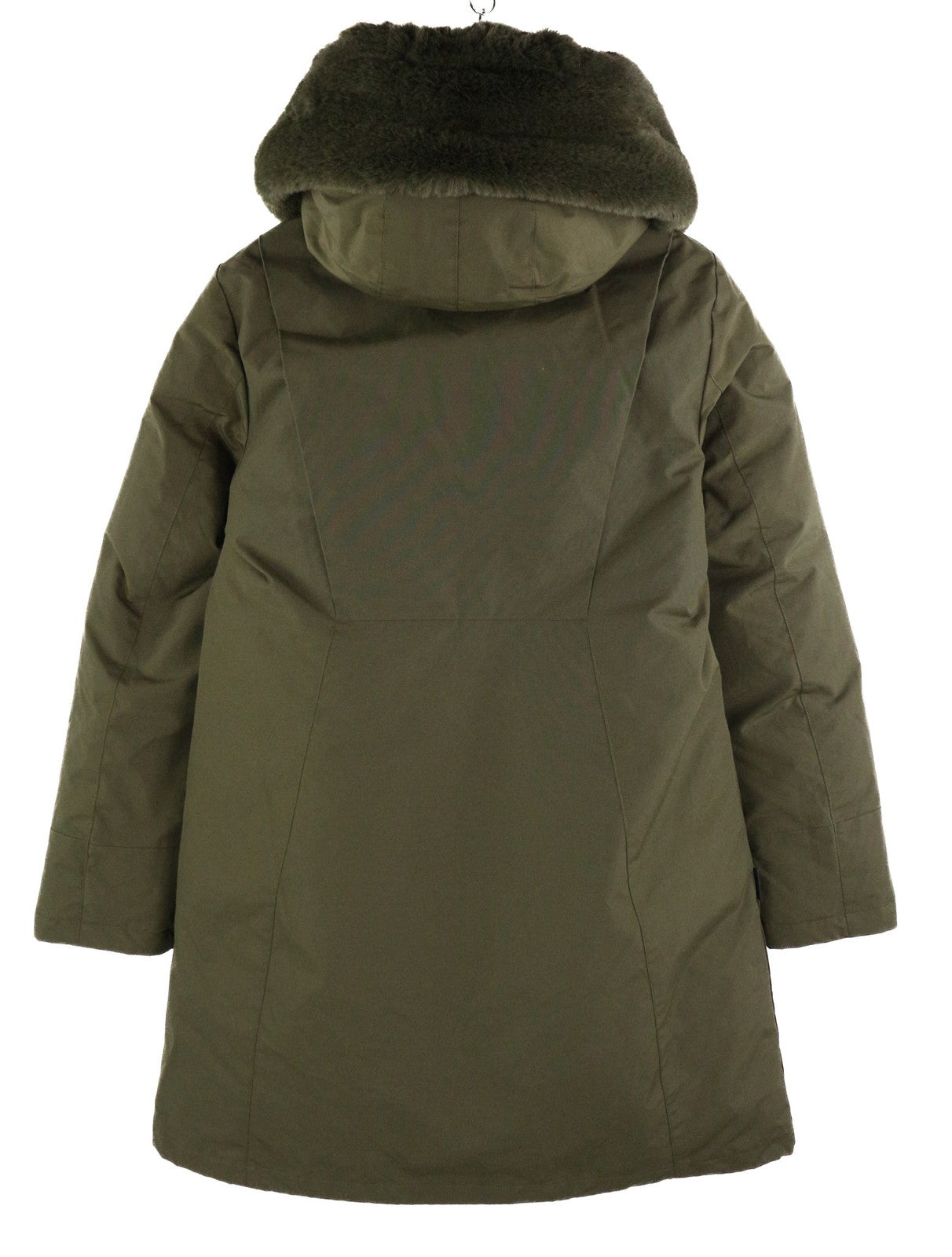 WOOLRICH Bow Bridge Parka moteriška striukė su pūkine striuke, S dydžio, su gobtuvu ir pamušalu bei užtrauktuku. 