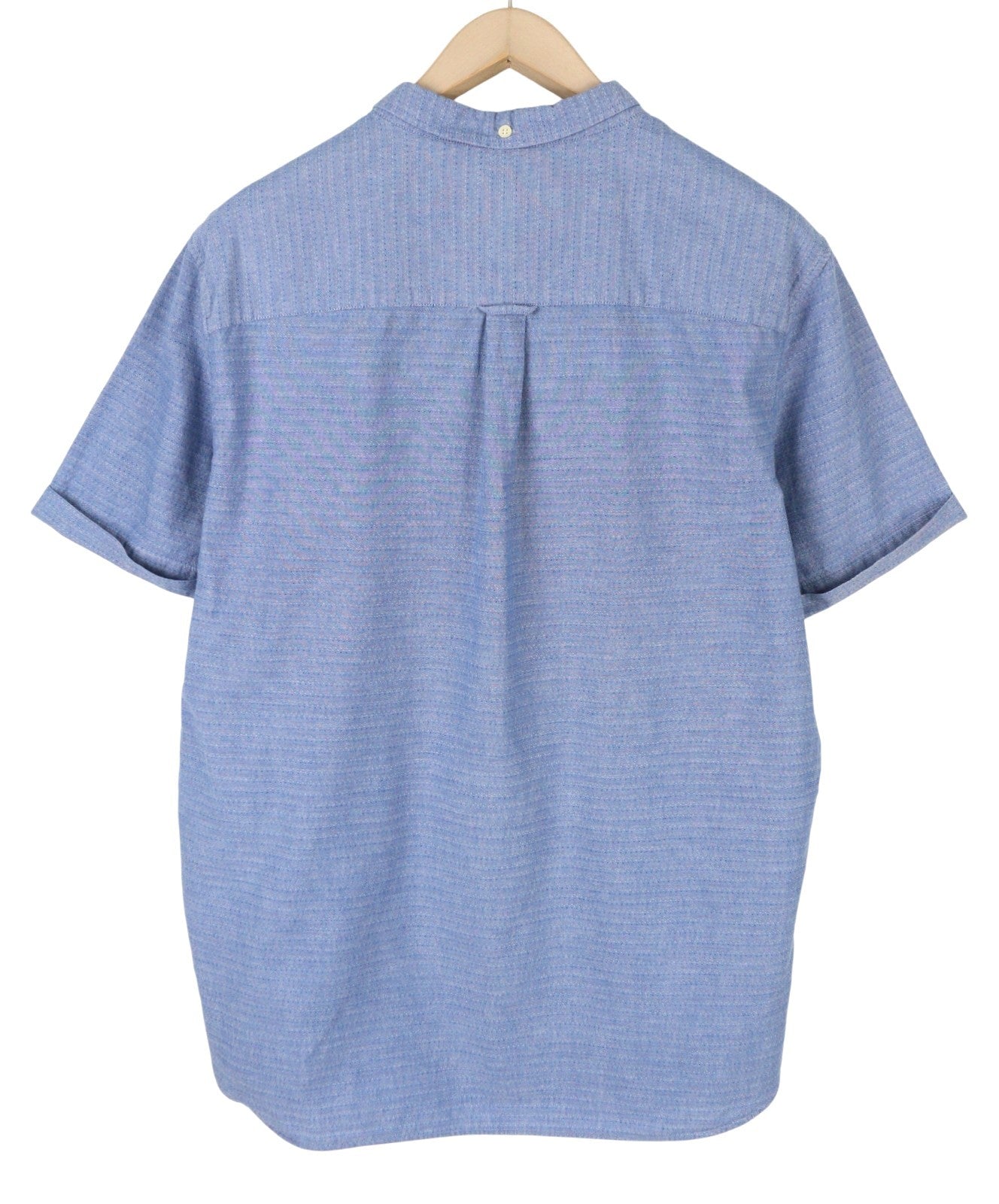 LYLE &amp; SCOTT vyriški marškinėliai XL dydžio mėlyni raštuoti su sagomis žemyn užsegama apykakle trumpomis rankovėmis ir logotipu 