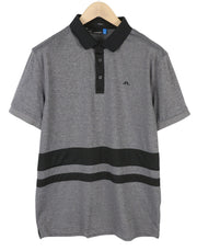 J. LINDEBERG Lucas Slim Fit-Tx Jersey vyriški Polos XL pilki marškinėliai trumpomis rankovėmis 