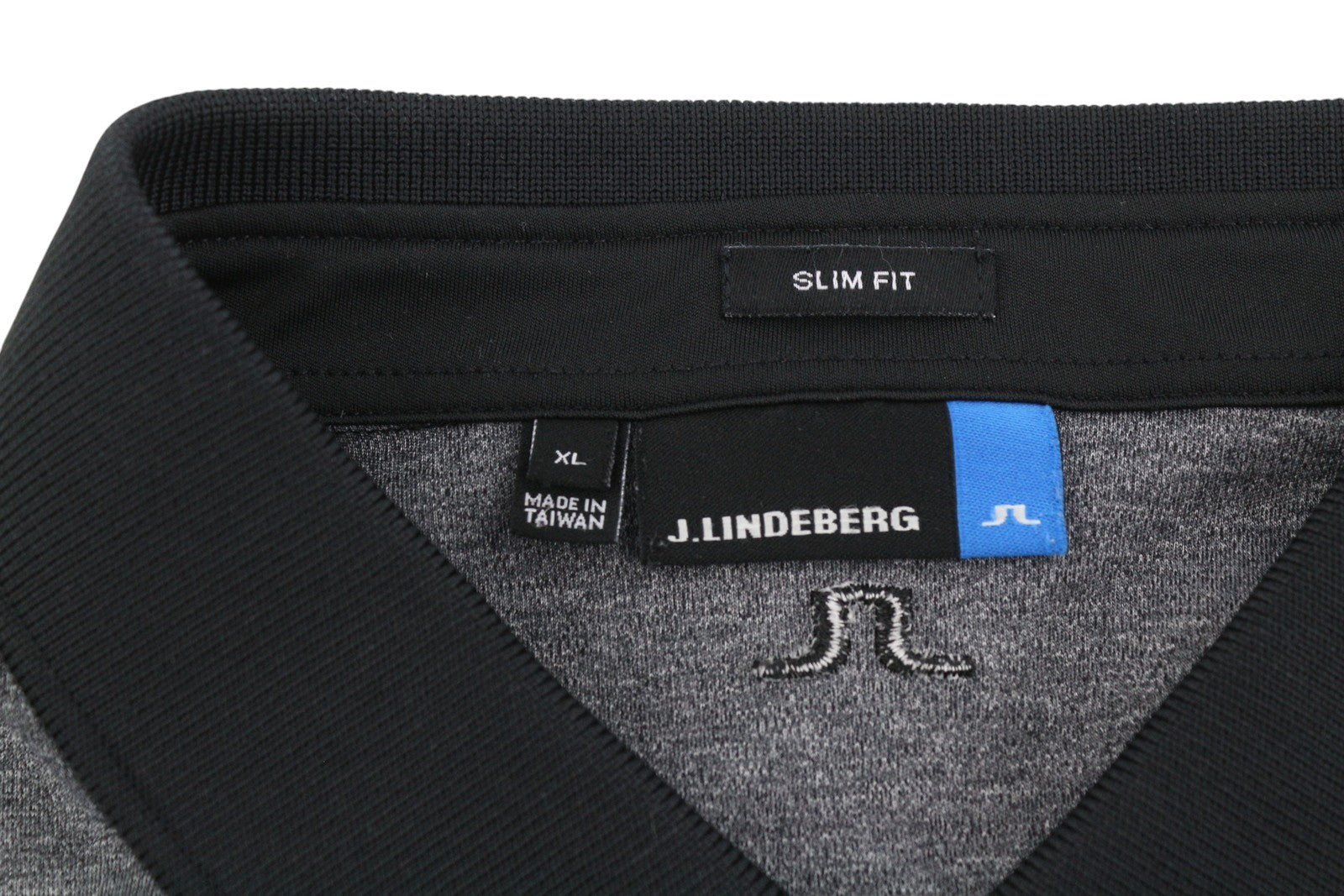 J. LINDEBERG Lucas Slim Fit-Tx Jersey vyriški Polos XL pilki marškinėliai trumpomis rankovėmis 
