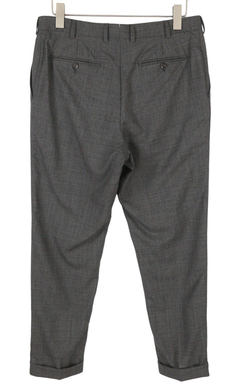 SUITSUPPLY Brescia atlenkiamos, plonos vyriškos kelnės, UK42L, pilkos, grynos vilnos, siaurėjančios 