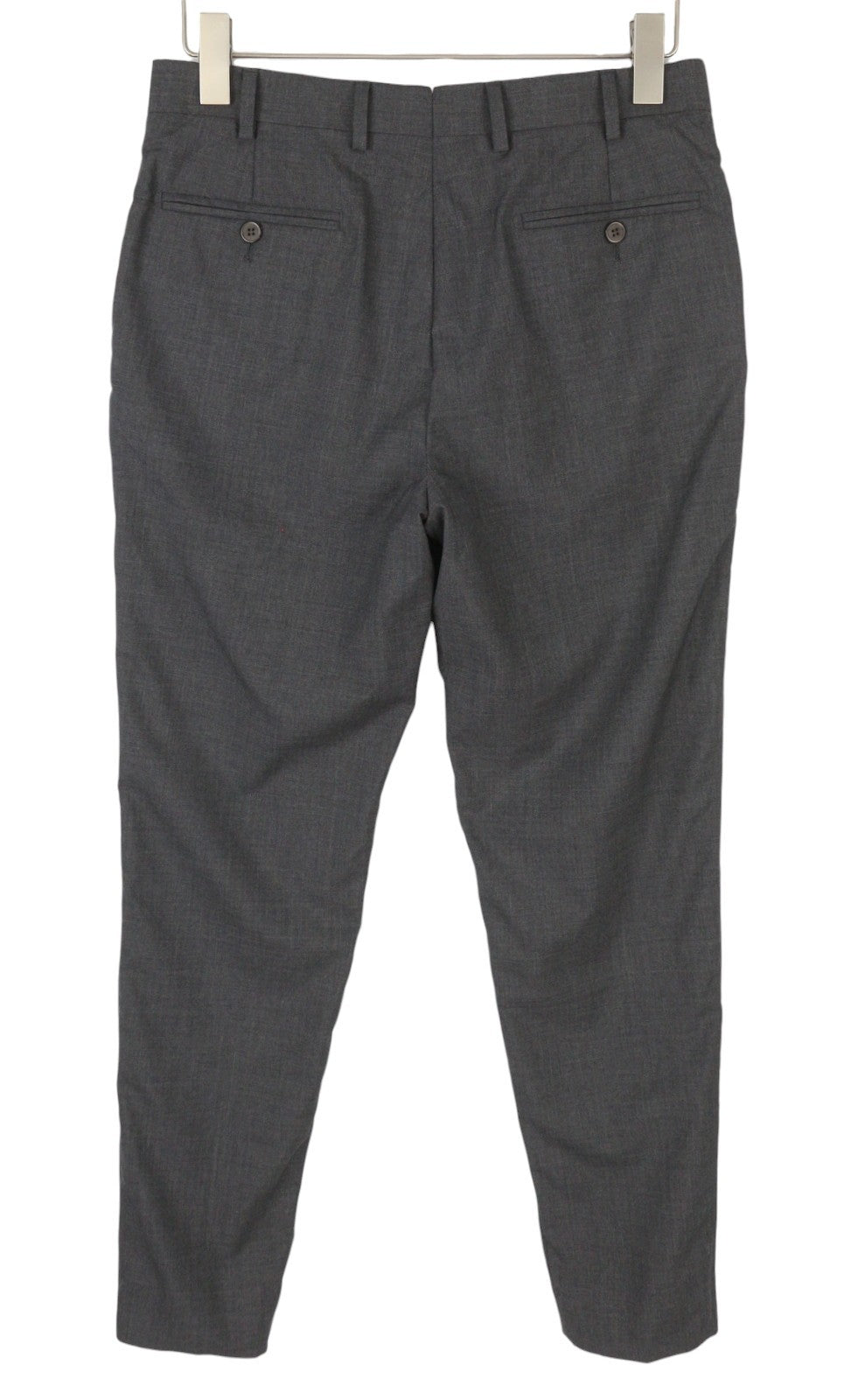 SUITSUPPLY Soho vyriškos kelnės UK30R pilkos grynos vilnos Super 120 siaurėjantis kirpimas su užtrauktuku 