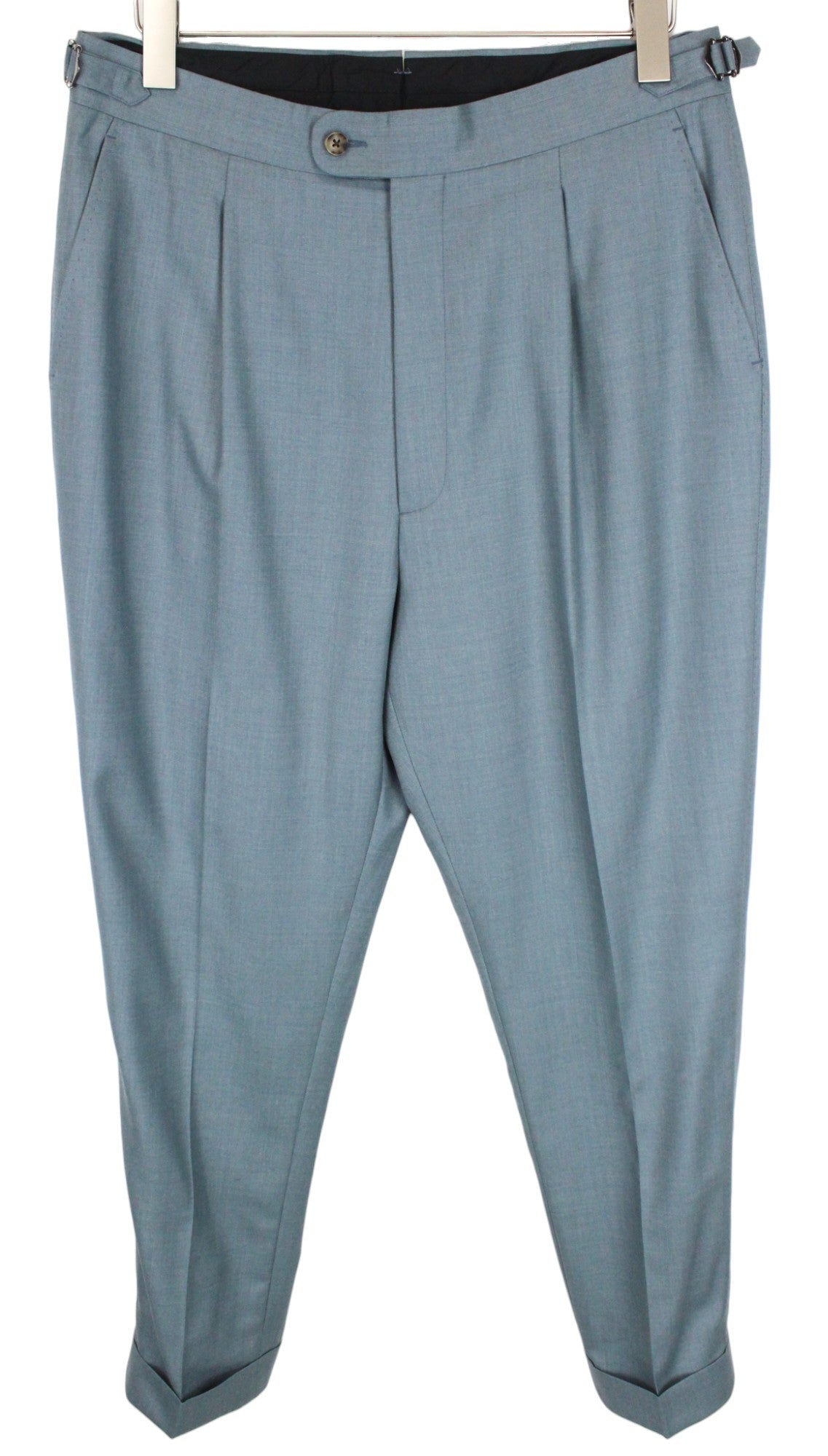 SUITSUPPLY Havana Jetted Men's UK38R Blue Slim Fit Wool Lined 2Pc Suit