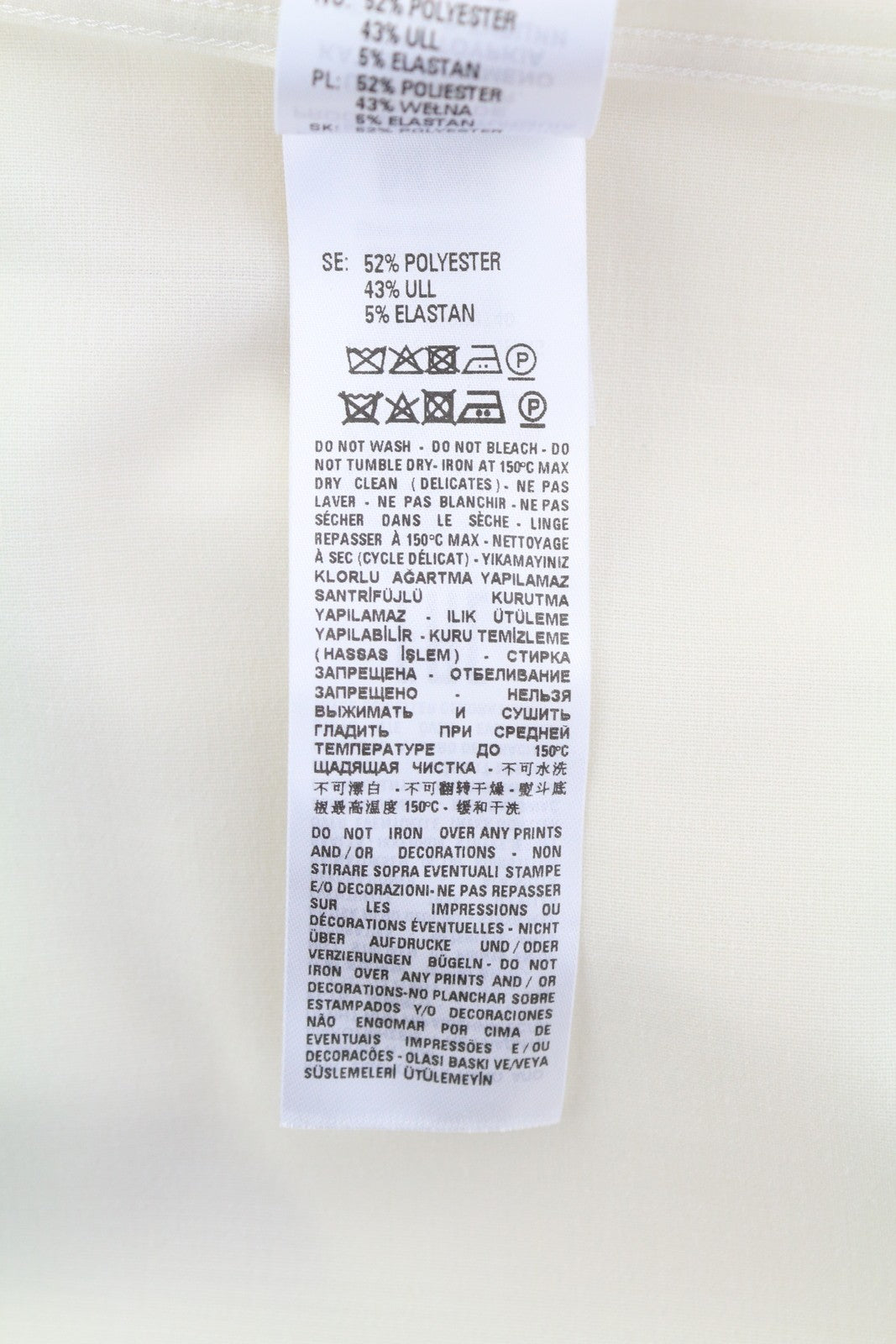 DIESEL S-Wooly vyriški marškinėliai L, balti, vilnos mišinio marškinėliai su įpjova apykakle, sagomis ir uždėtinėmis kišenėmis. 