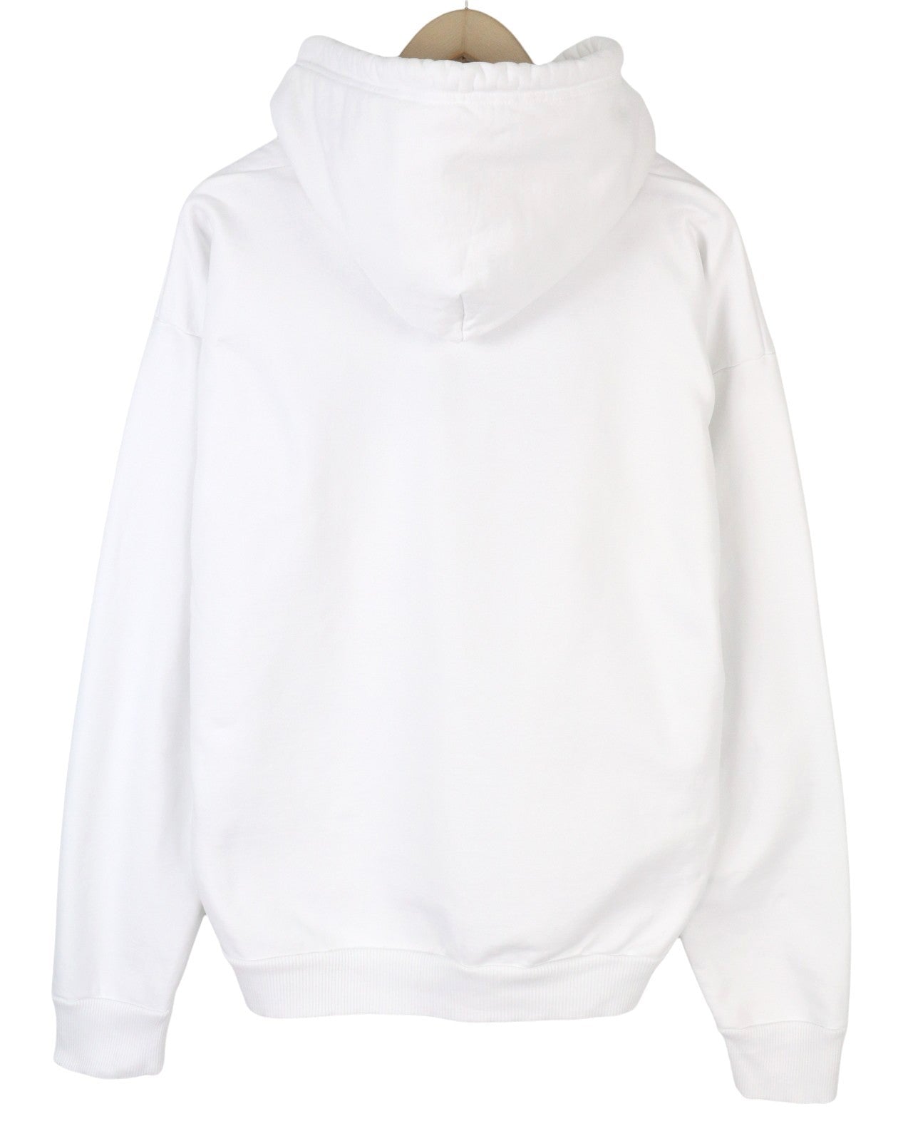 DIESEL vyriškas džemperis su gobtuvu XL dydžio, baltas, siuvinėtas priekinis logotipas, ilgomis rankovėmis 