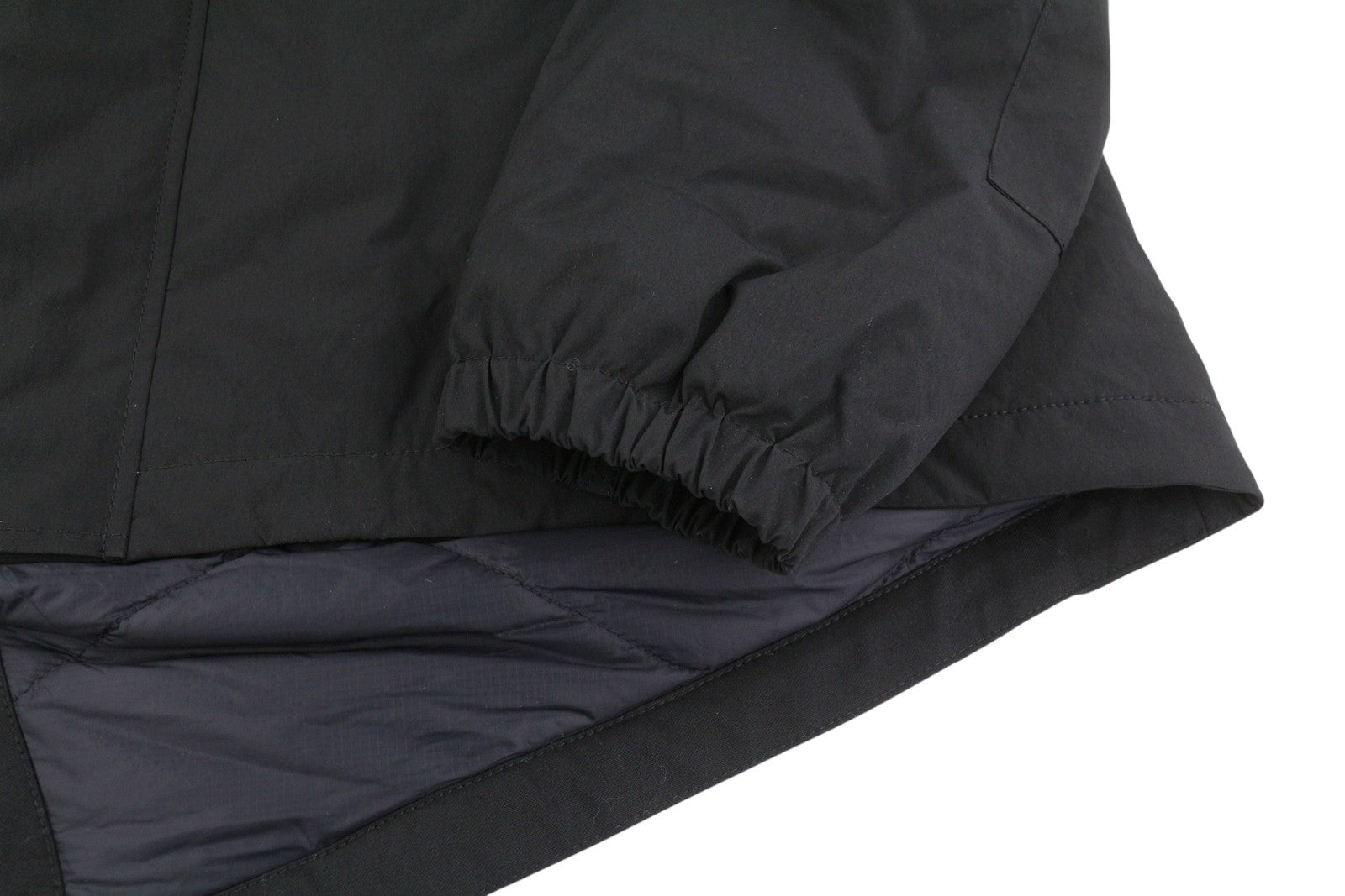 ACNE STUDIOS vyriška striukė, 48 cm, juoda, raišteliais su juosmeniu, gobtuvu, paminkštinta parka RRP810 