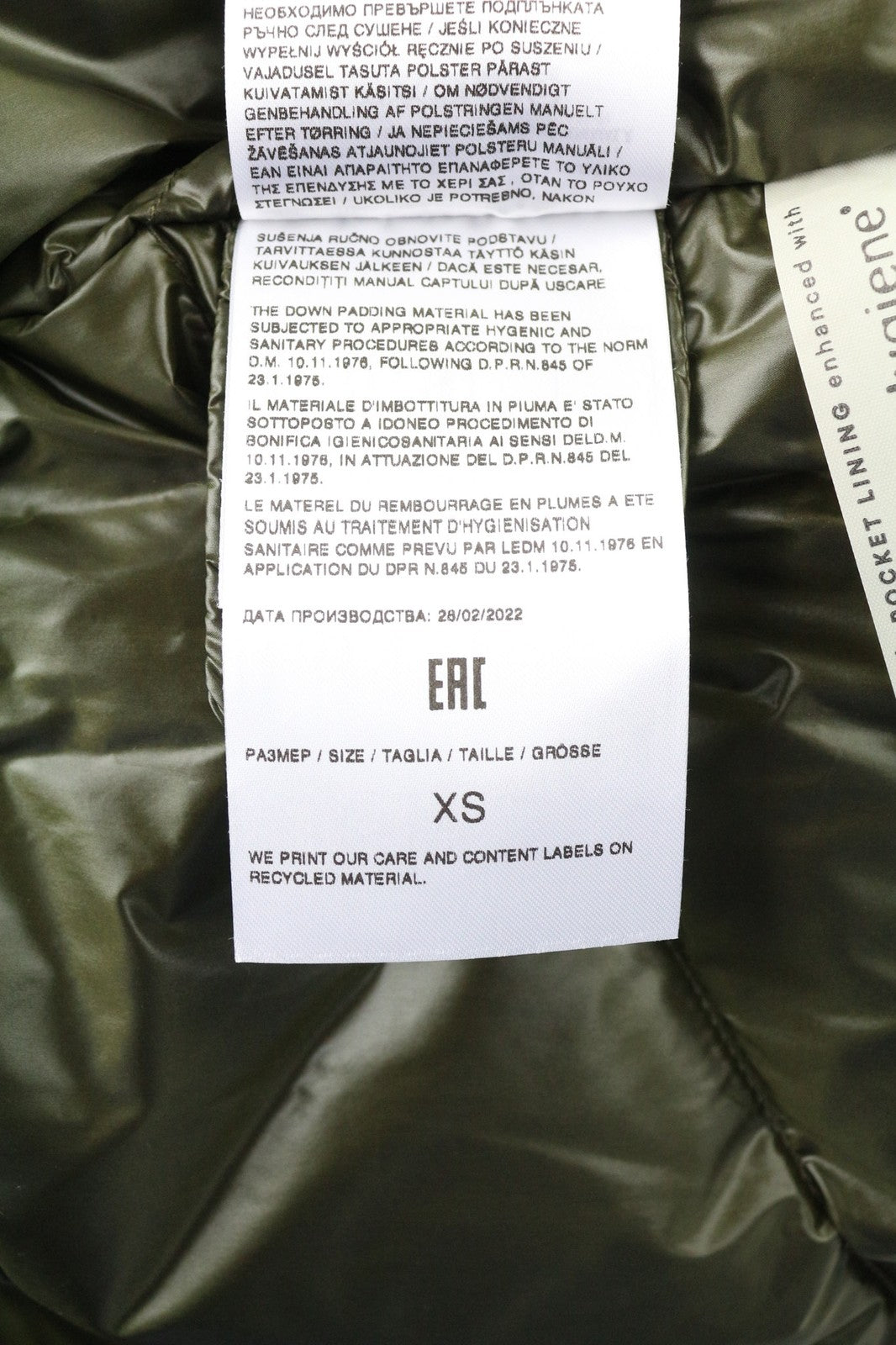 WOOLRICH Arctic Parka moteriškas XS dydžio pūkinis paltas su gobtuvu ir Ramar audiniu, RRP 799 