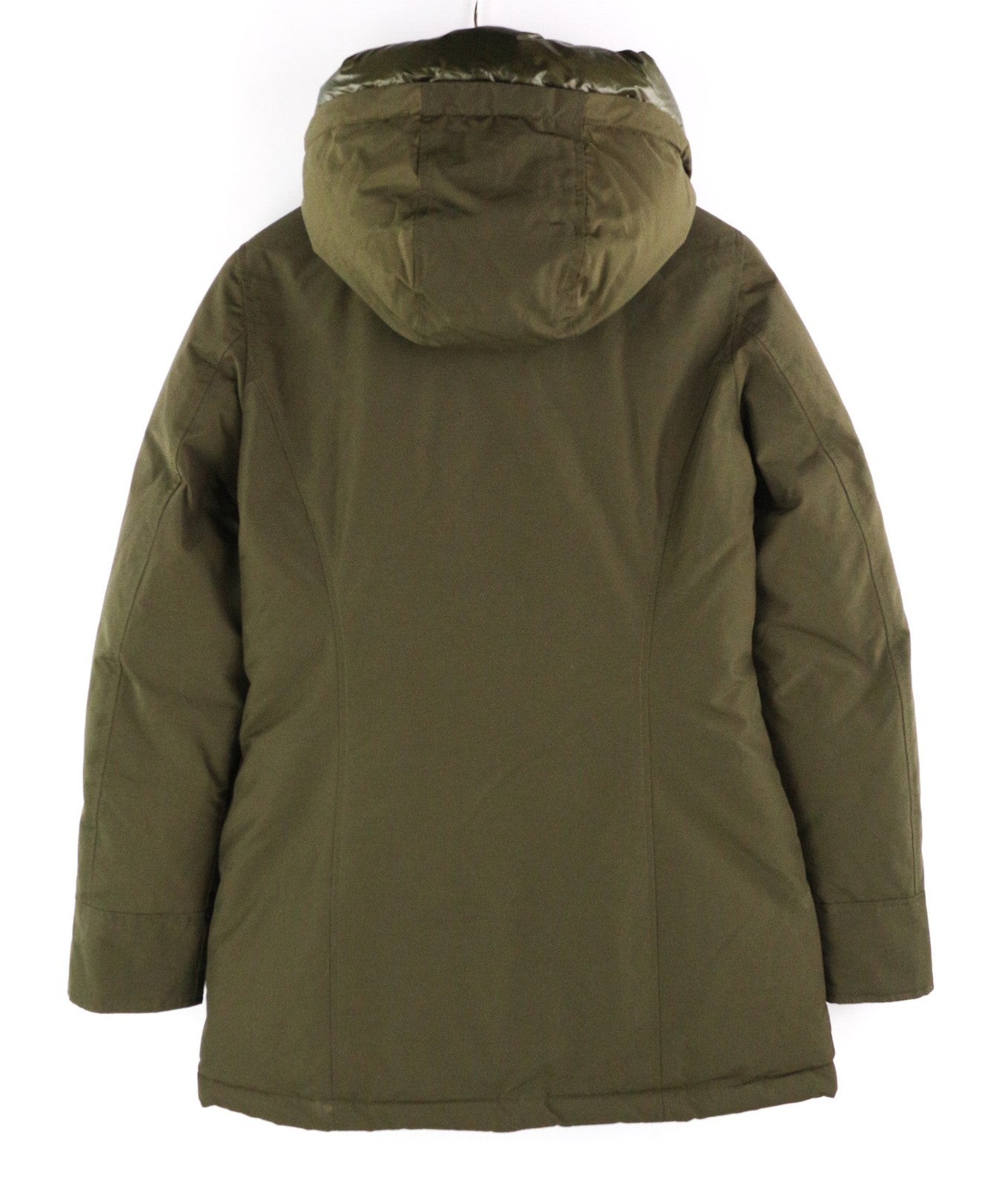 WOOLRICH Arctic Parka moteriškas XS dydžio pūkinis paltas su gobtuvu ir Ramar audiniu, RRP 799 