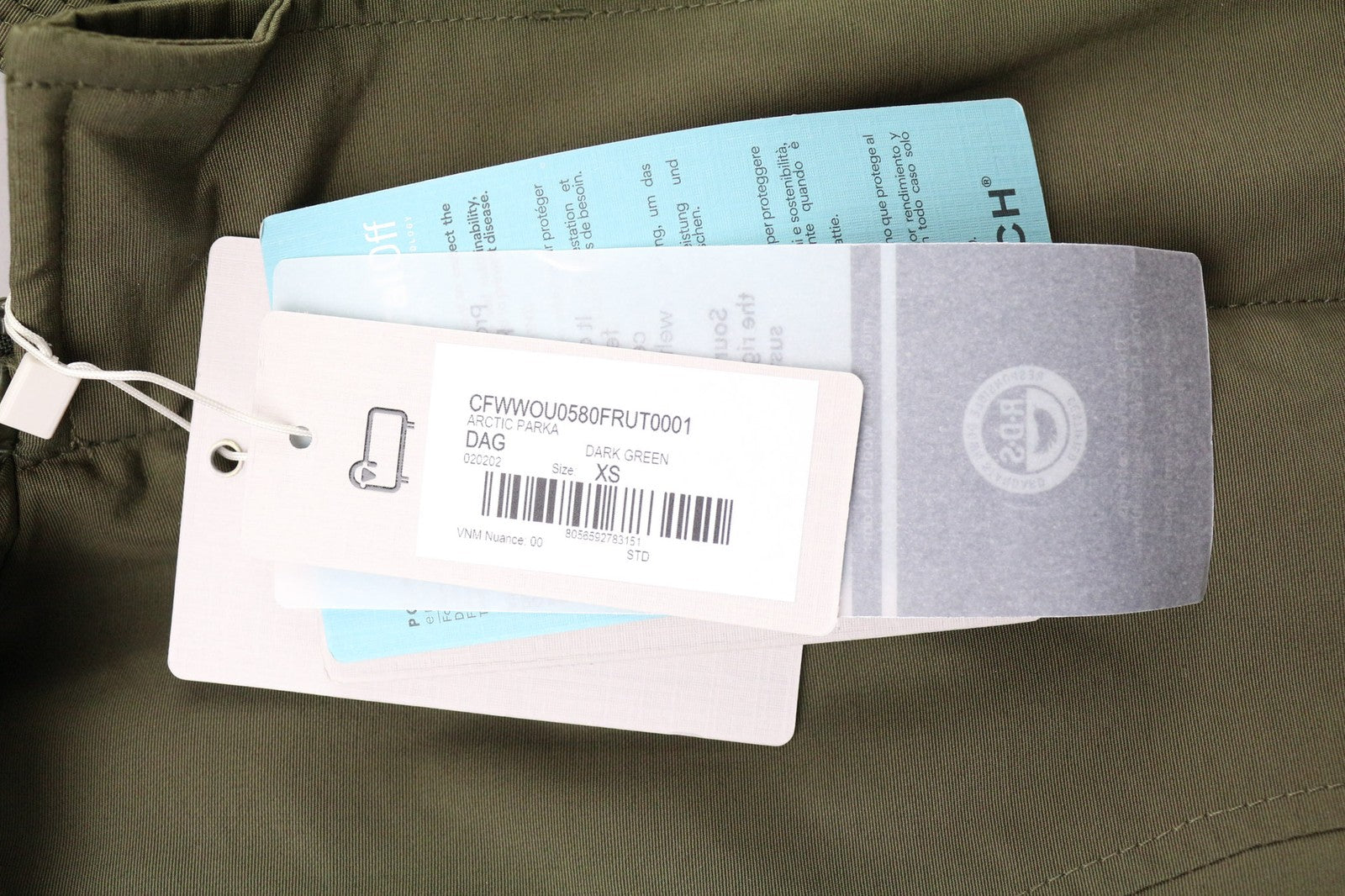 WOOLRICH Arctic Parka moteriškas XS dydžio pūkinis paltas su gobtuvu ir Ramar audiniu, RRP 799 