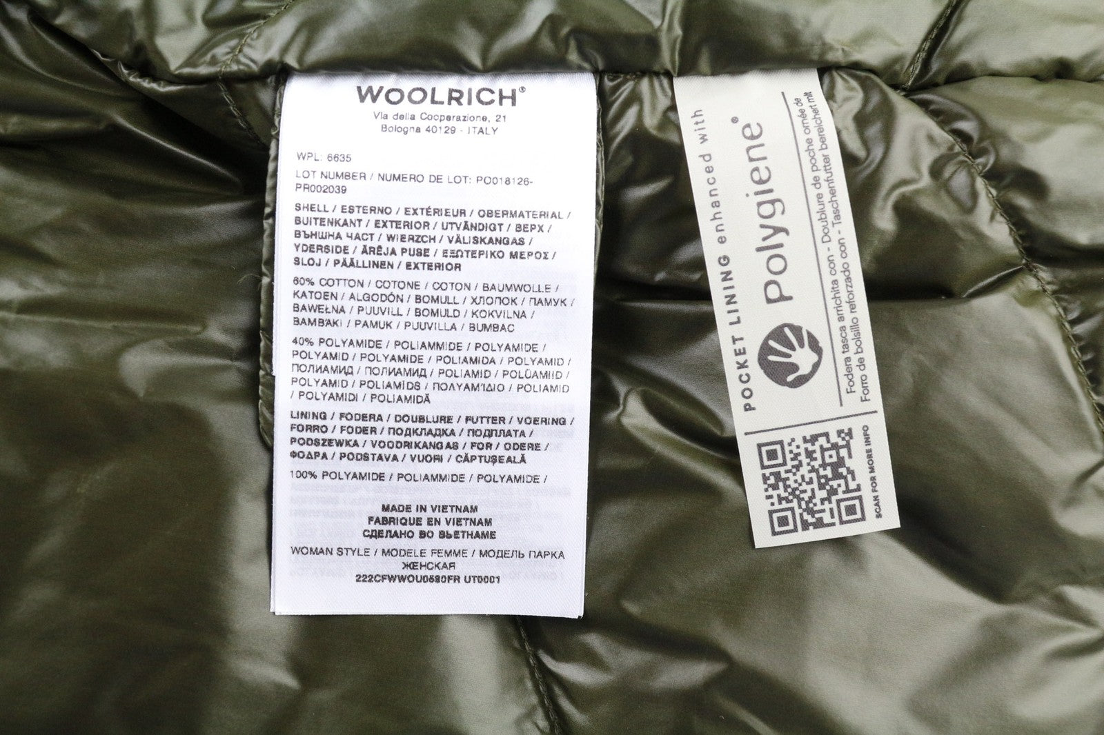WOOLRICH Arctic Parka moteriškas XS dydžio pūkinis paltas su gobtuvu ir Ramar audiniu, RRP 799 