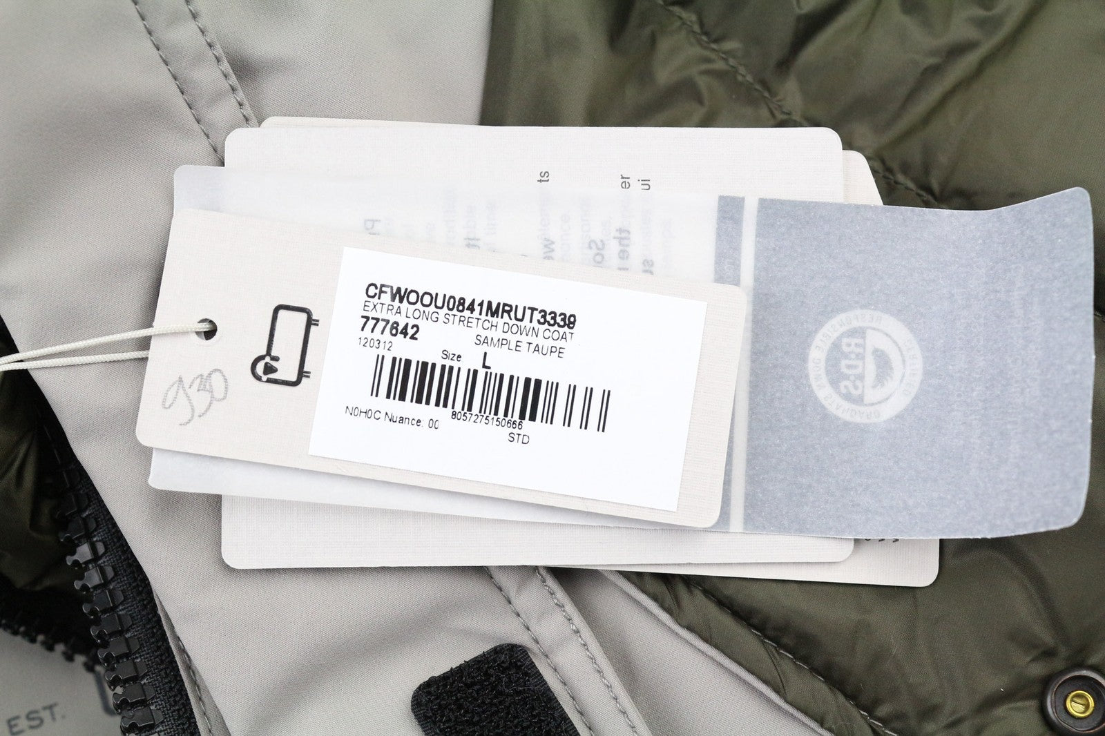 WOOLRICH vyriška L dydžio ypač ilga pūkinė striukė su gobtuvu, paminkštinta, tampria, aukšta apykakle, RRP999 