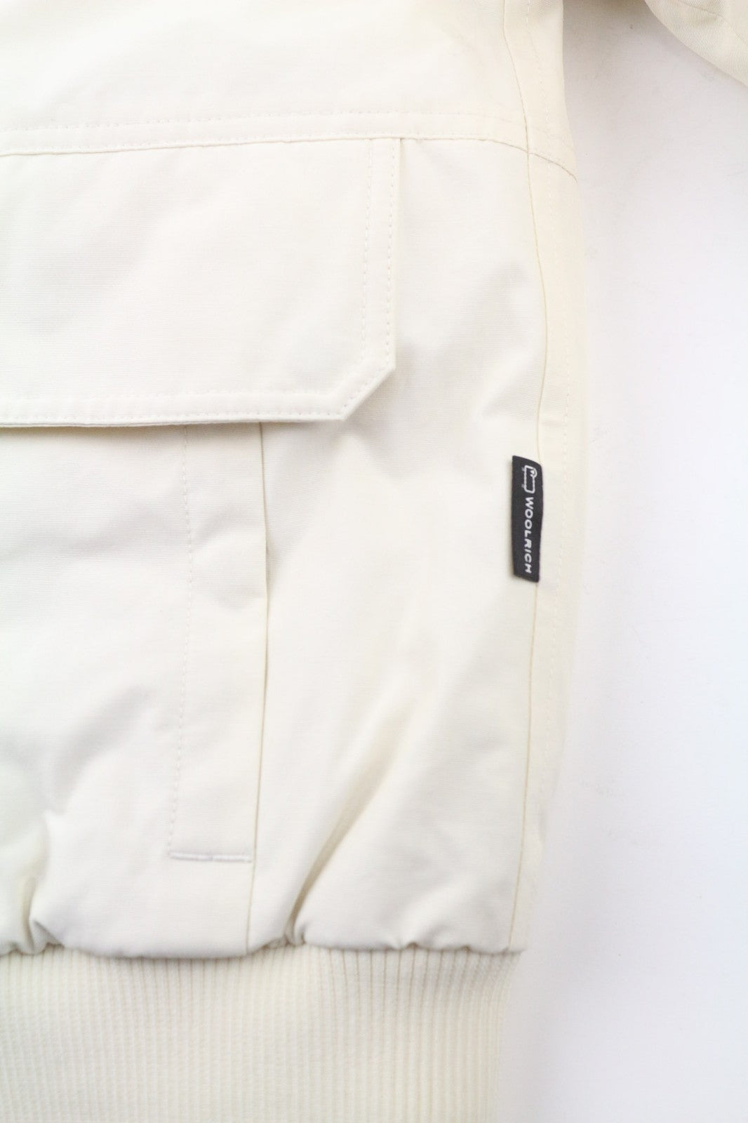 WOOLRICH Arctic Bomber moteriška pūkinė striukė su gobtuvu S dydžio Ramar audinio drobė RRP780 