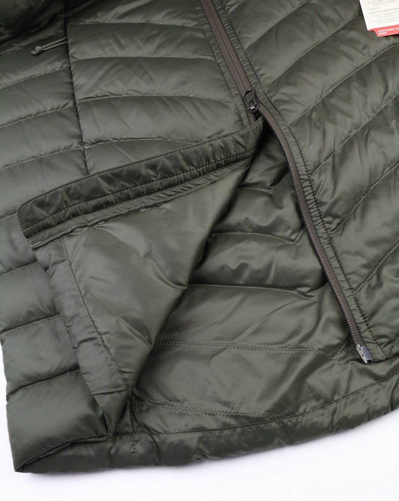 „The North Face“ moteriška „S Trevail 800Fill“ pūkinė striukė su gobtuvu, vidutinio ilgio, izoliuota. 