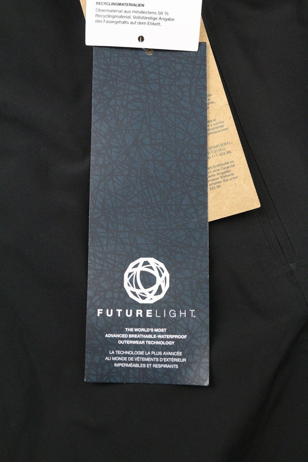 THE NORTH FACE moteriška XL dydžio „Hikesteller Future Light Black“ striukė su gobtuvu. 