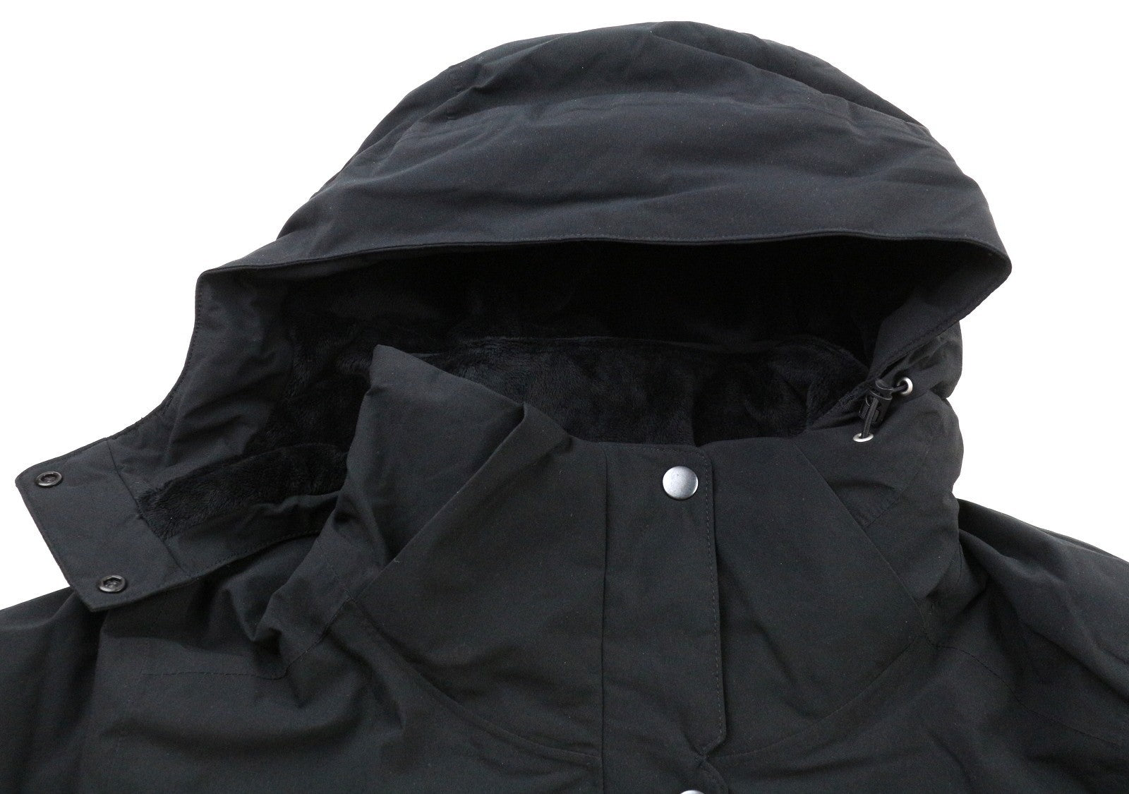 „THE NORTH FACE Inlux“ moteriška L dydžio juoda gobtuvo tipo striukė, neperpučiama nuo vėjo ir kvėpuojanti. 