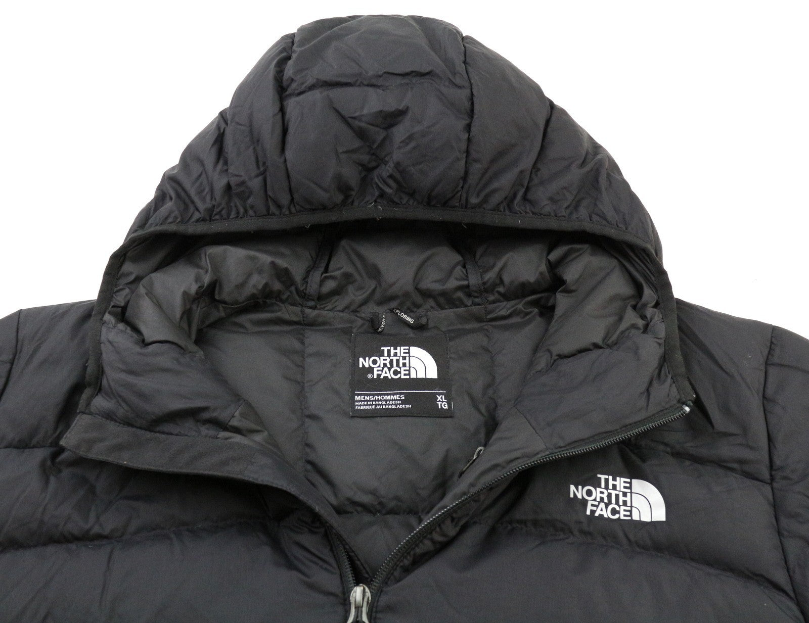 THE NORTH FACE La Paz gobtuvu dengta vyriška pūkinė striukė su XL dydžio 600 užpildo pamušalu, juoda (RRP220) 