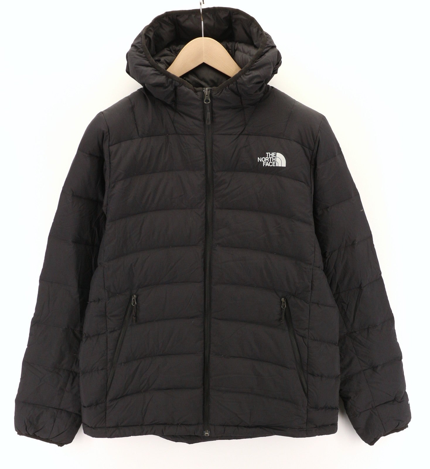 THE NORTH FACE La Paz vyriška pūkinė striukė su gobtuvu M 600, juoda, pašiltinta, RRP220 