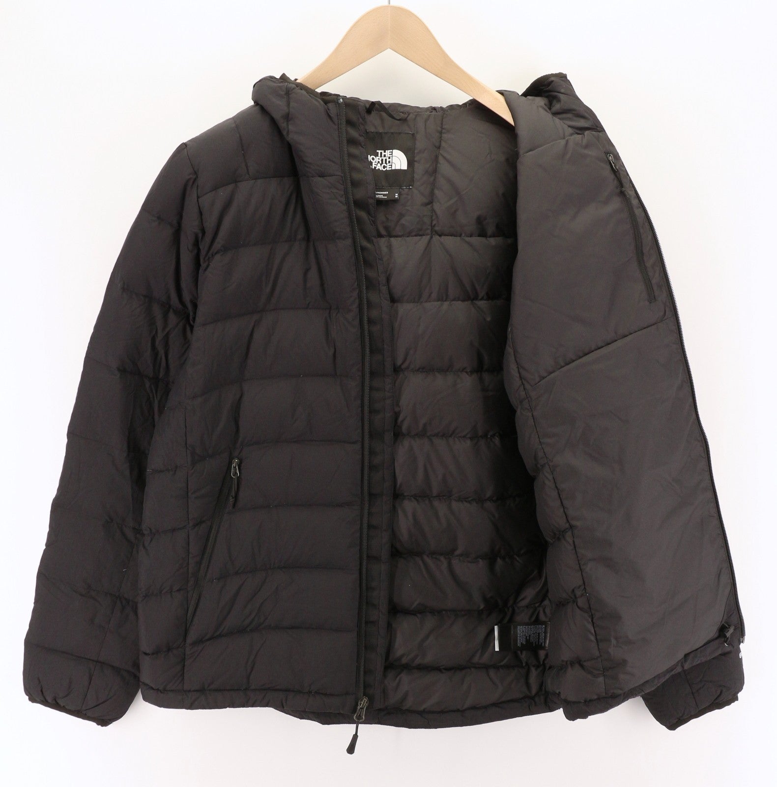 THE NORTH FACE La Paz vyriška pūkinė striukė su gobtuvu M 600, juoda, pašiltinta, RRP220 