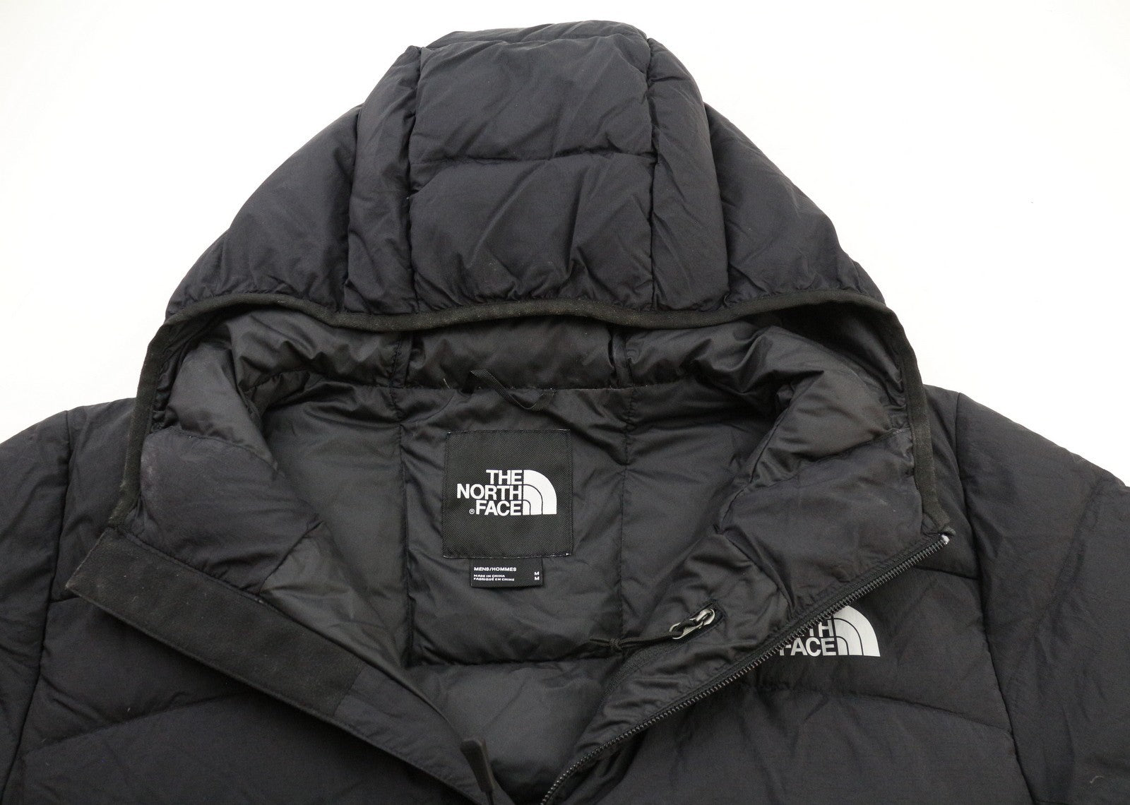 THE NORTH FACE La Paz vyriška pūkinė striukė su gobtuvu M 600, juoda, pašiltinta, RRP220 