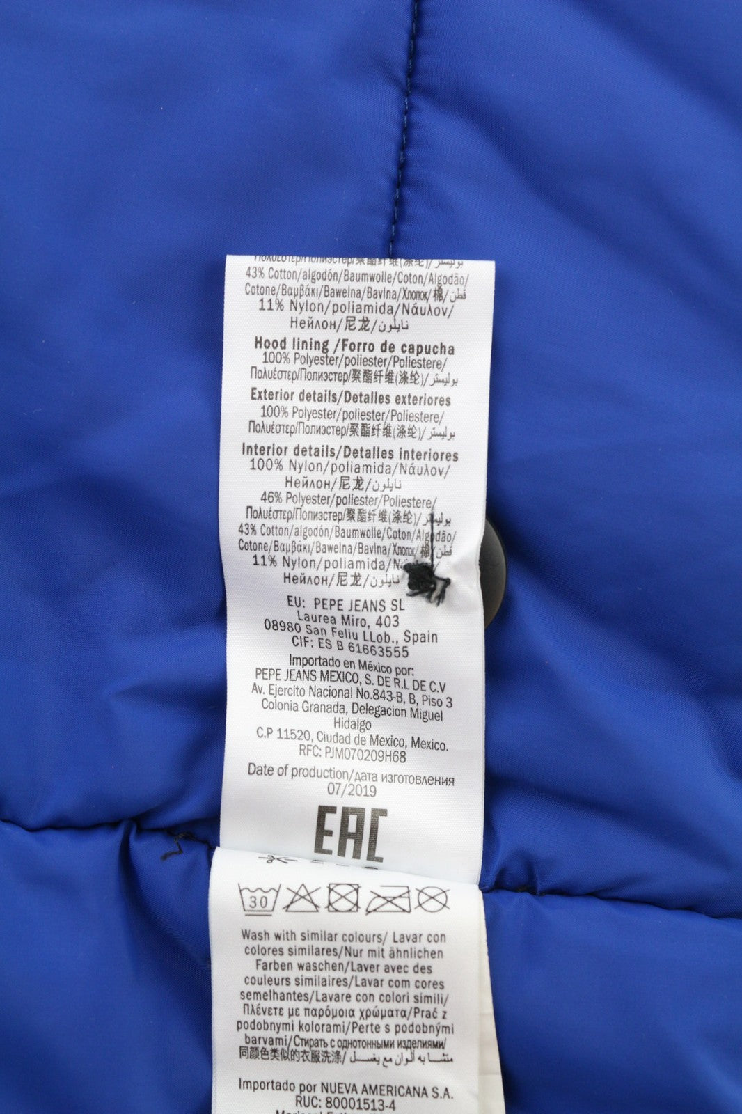 PEPE JEANS Edward Infinity vyriška striukė su gobtuvu, L, su izoliuotu vandeniui atspariu logotipu 