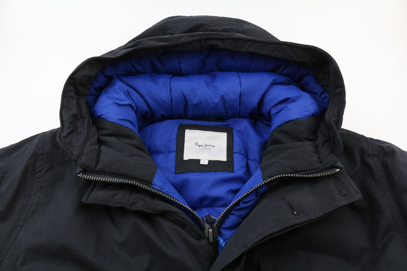 PEPE JEANS Edward Infinity vyriška striukė su gobtuvu, L, su izoliuotu vandeniui atspariu logotipu 