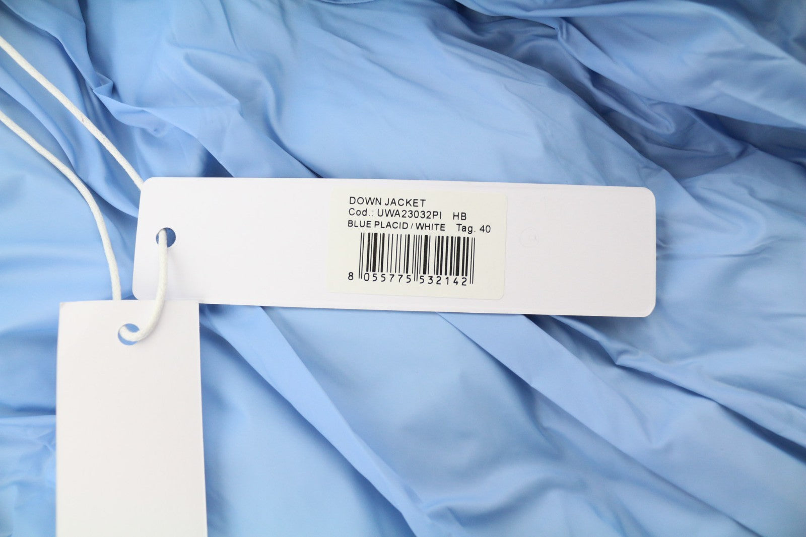 RICHMOND UWA23032PI moteriška dygsniuota pūsta striukė S, mėlyna, su paminkštintu užtrauktuku, aukšta apykakle 