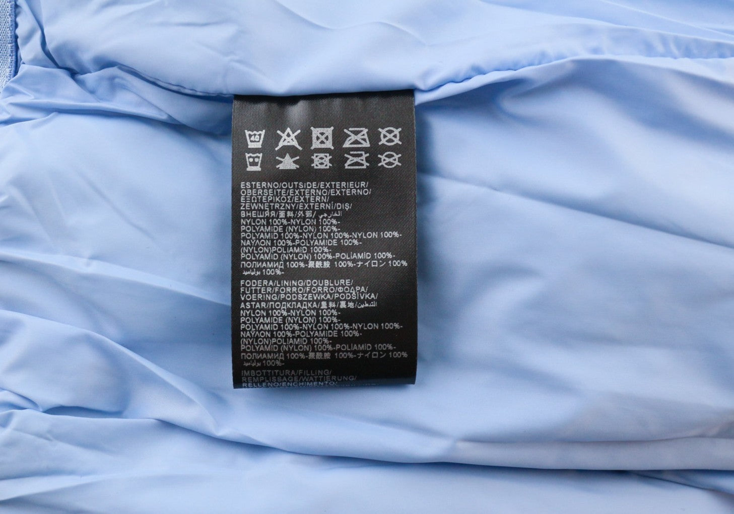 RICHMOND UWA23032PI moteriška dygsniuota pūsta striukė S, mėlyna, su paminkštintu užtrauktuku, aukšta apykakle 