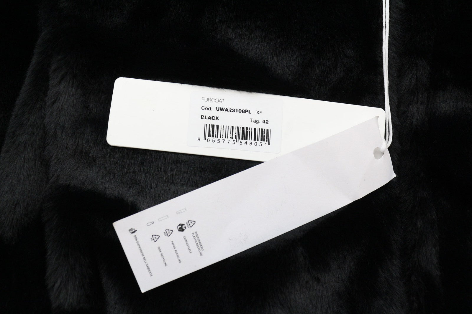 RICHMOND UWA23108PL moteriška juoda dvipusė striukė ~S su gobtuvu ir užtraukiamomis kišenėmis 