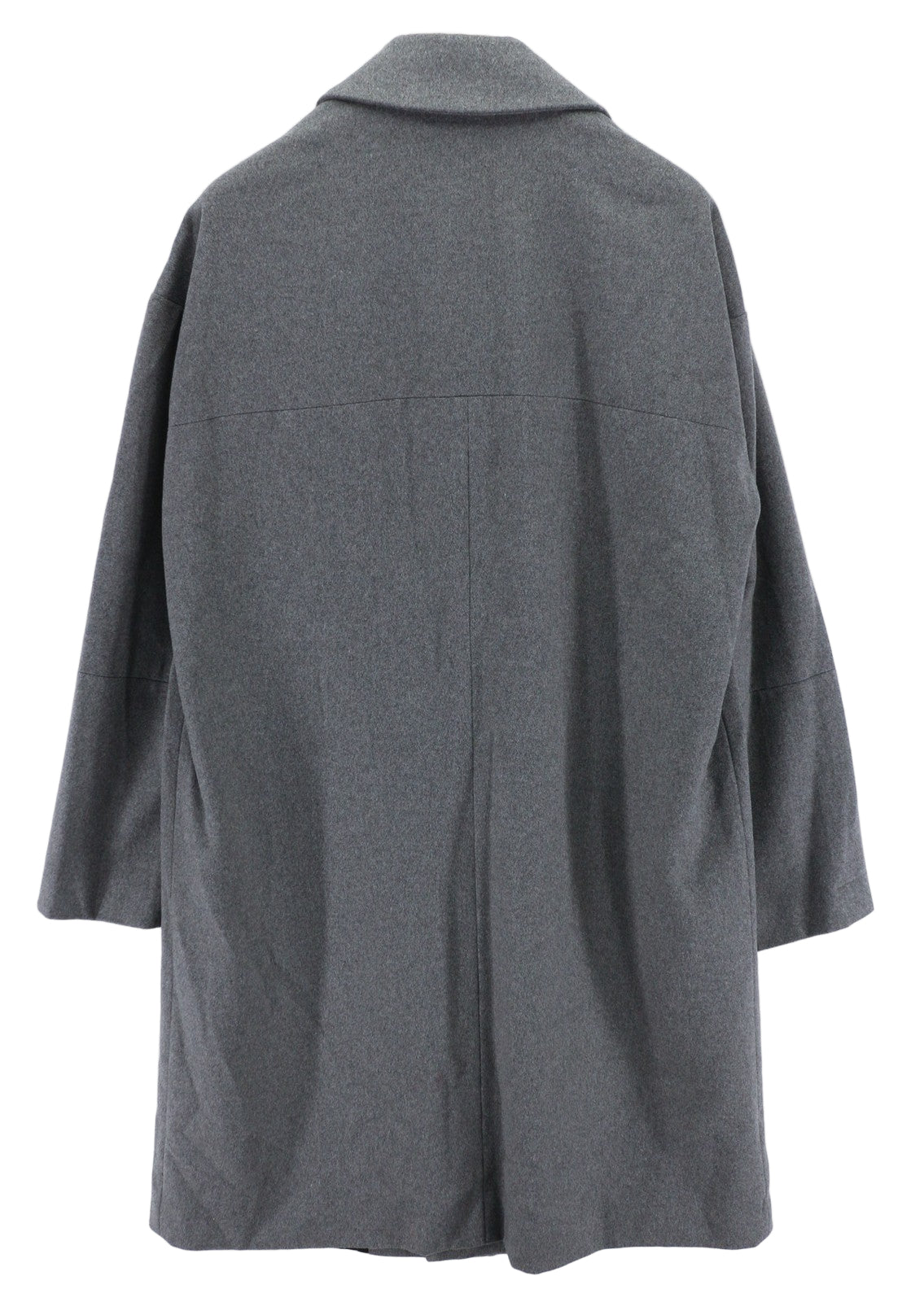 RICHMOND UMA23183CP vyriškas vilnos mišinio paltas M, pilkas, su išpjova atvartu, dviguba eilė 