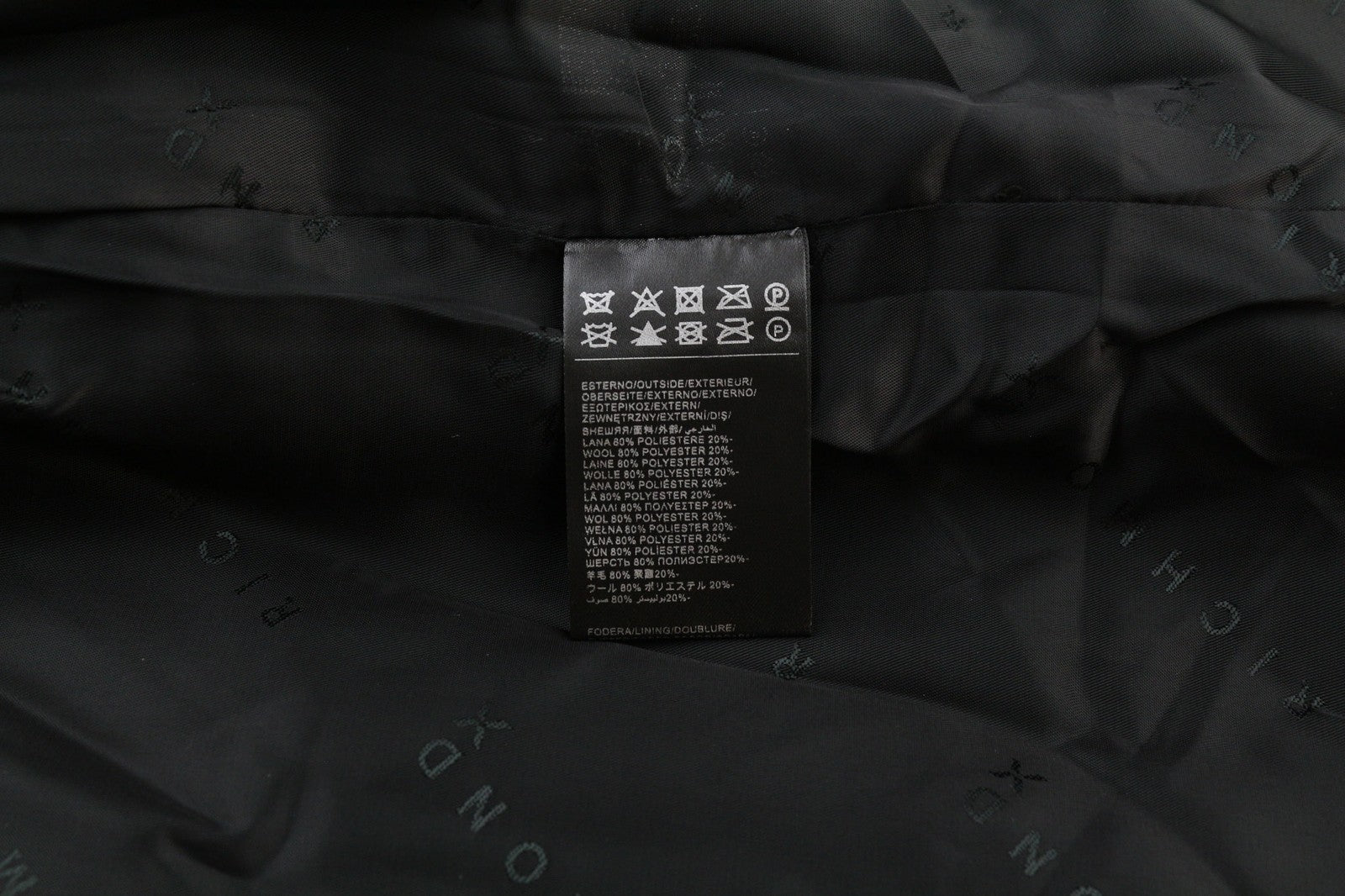 RICHMOND UMA23183CP vyriškas vilnos mišinio paltas M, pilkas, su išpjova atvartu, dviguba eilė 