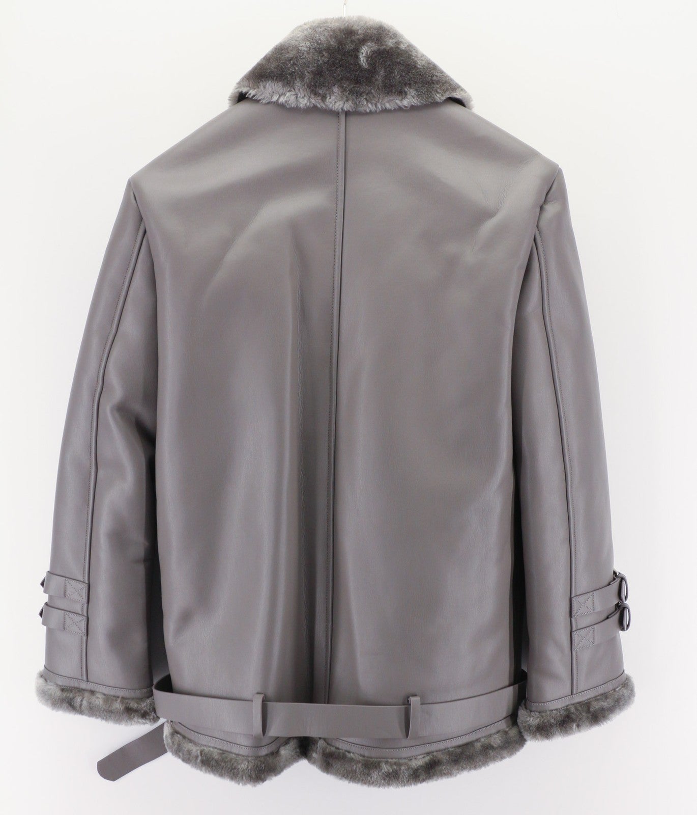 RICHMOND UWA23121GB moteriška striukė su diržu S, dirbtinio kailio, dirbtinės odos, pilka 