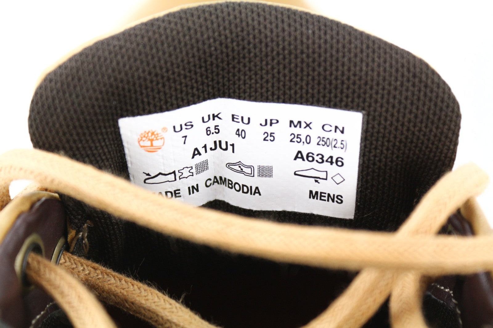 TIMBERLAND A1JU1 vyriški rudi odiniai aulinukai, EU40, UK6.5, suvarstomi migdolų nosimi, iki kulkšnies. 