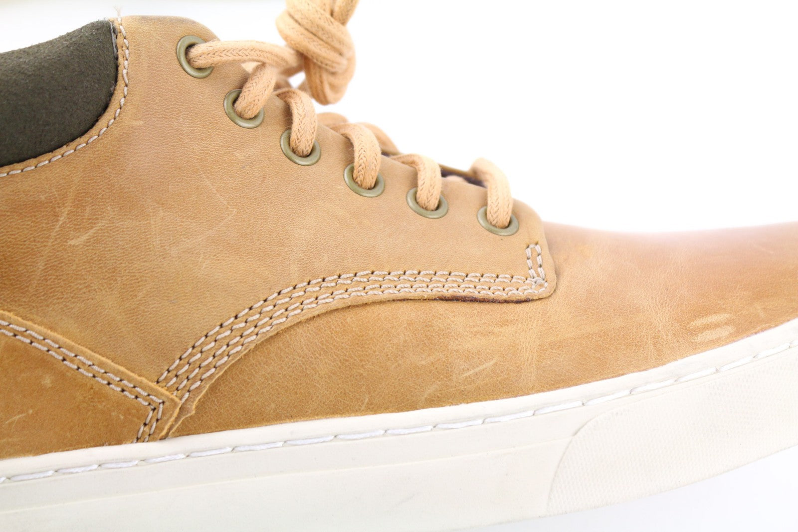 TIMBERLAND A1JU1 vyriški rudi odiniai aulinukai, EU40, UK6.5, suvarstomi migdolų nosimi, iki kulkšnies. 