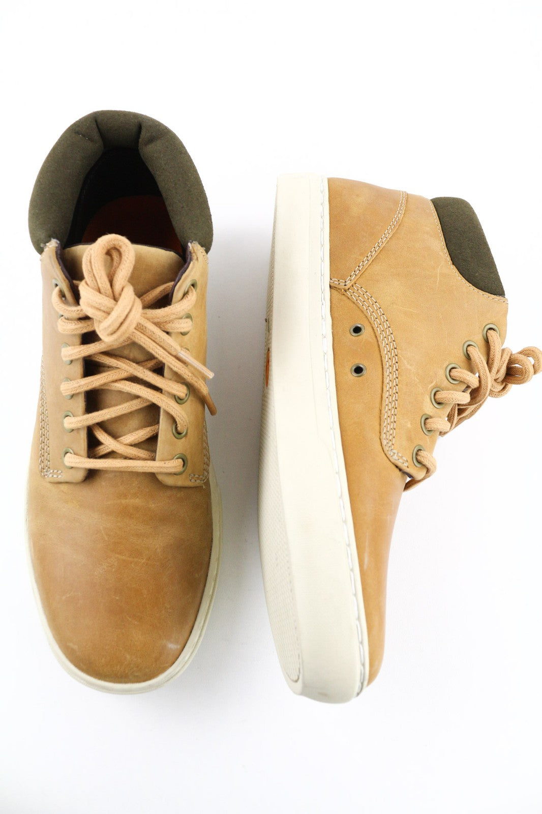 TIMBERLAND A1JU1 vyriški rudi odiniai aulinukai, EU40, UK6.5, suvarstomi migdolų nosimi, iki kulkšnies. 